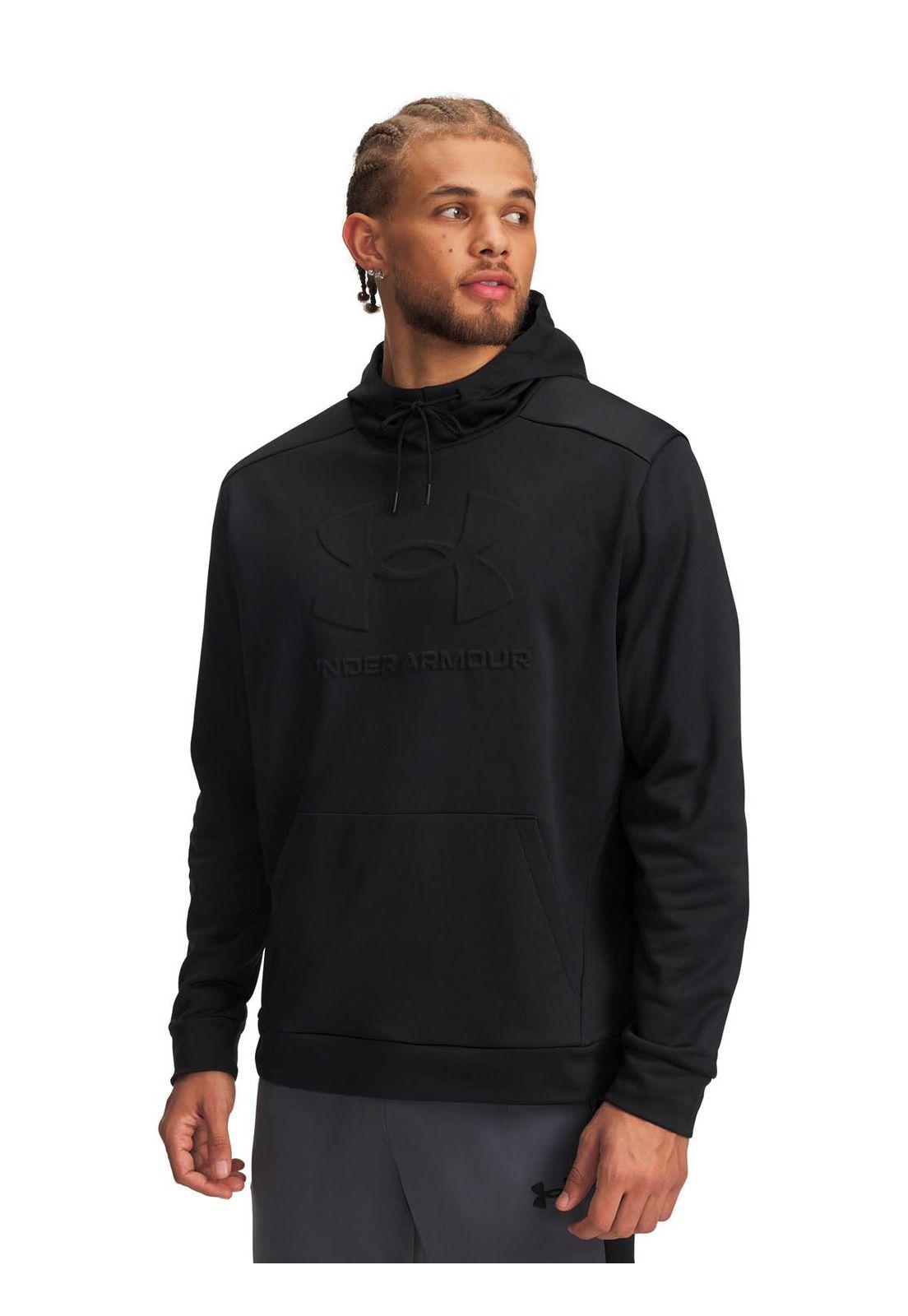 Polerón Training hombre Armour Fleece Negro -0