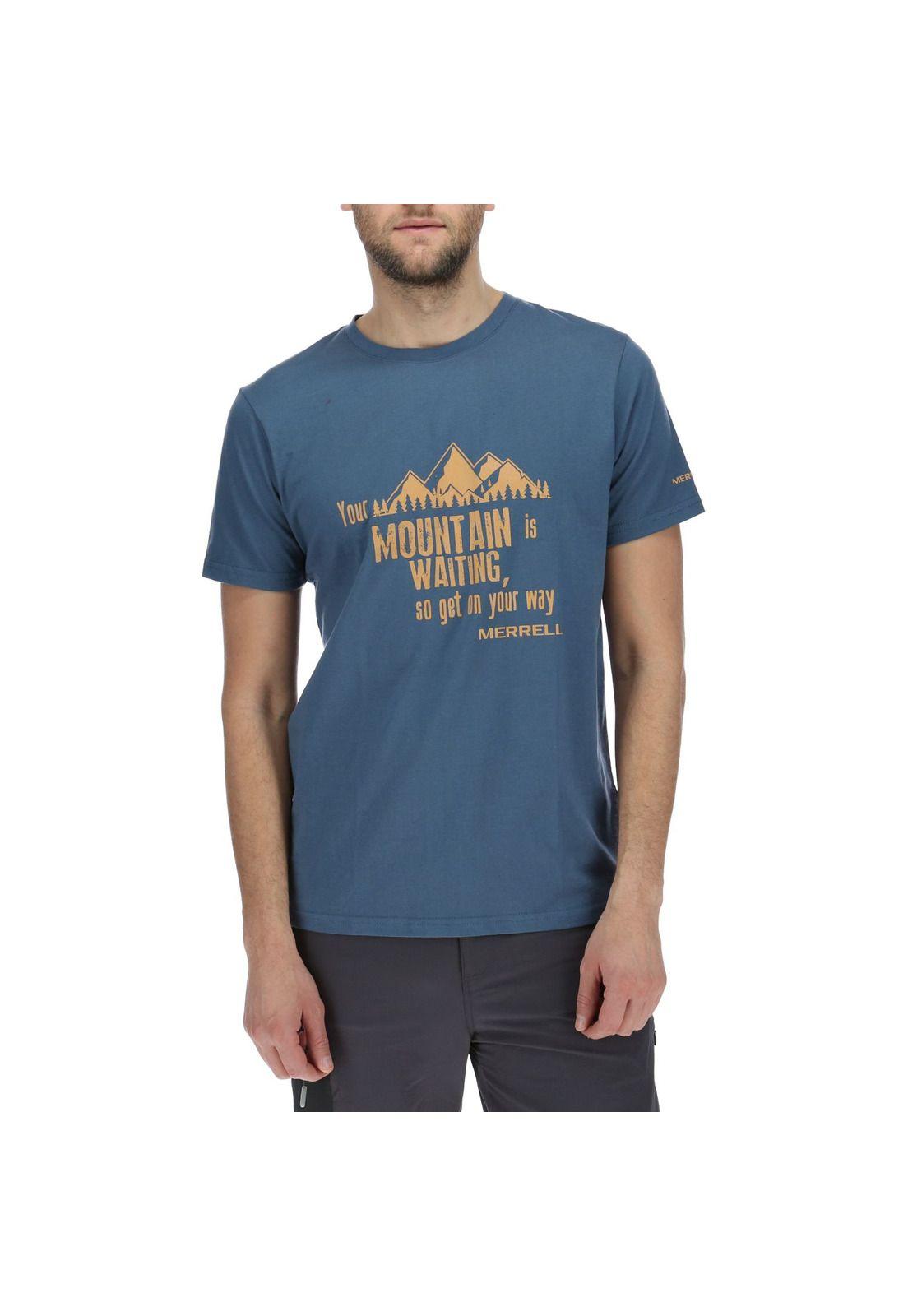 Polera Hombre M/C Print azul-0