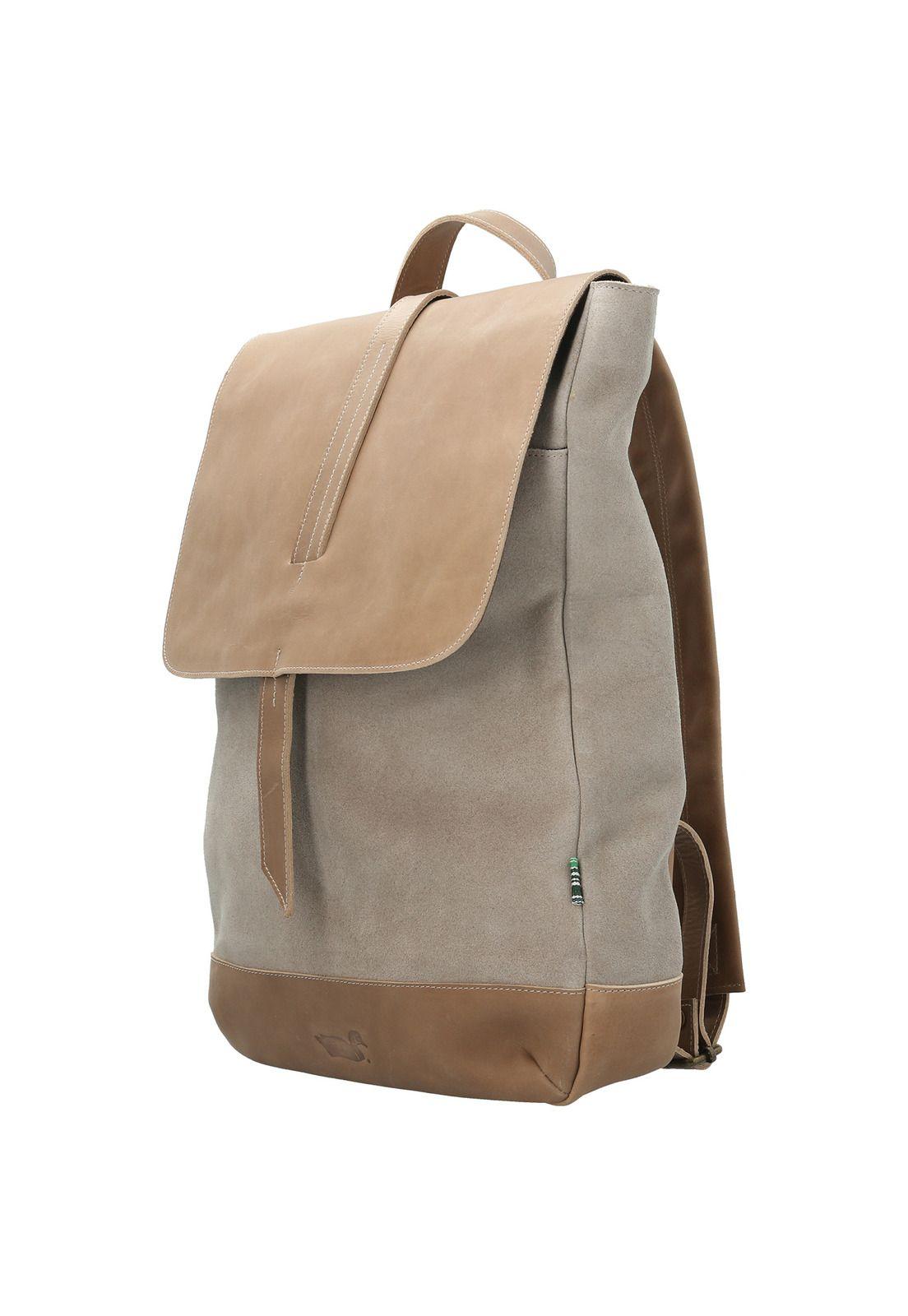 Mochila Cuero Mujer Milazzo Back Café Claro-1