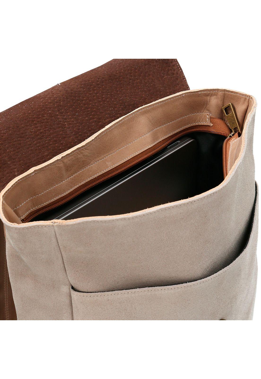 Mochila Cuero Mujer Milazzo Back Café Claro-5