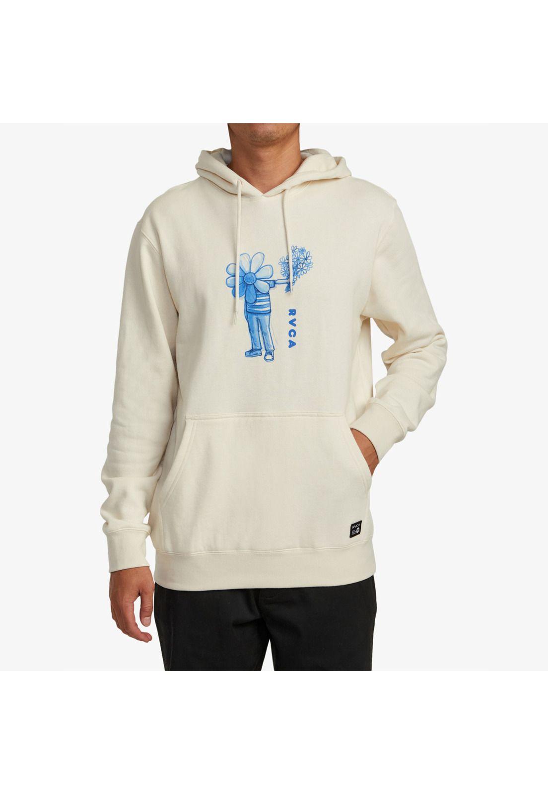 Polerón Hombre Flower Friend M Otlr Blanco-0