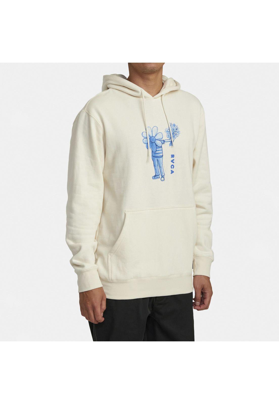 Polerón Hombre Flower Friend M Otlr Blanco-5