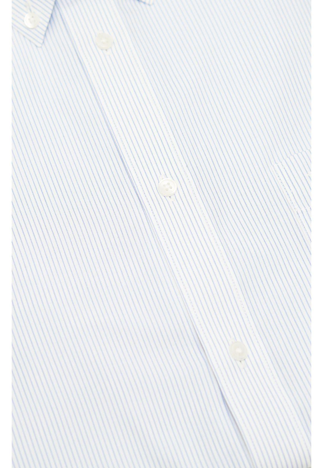 Camisa Libre De Arrugas Hombre WF Azul-4