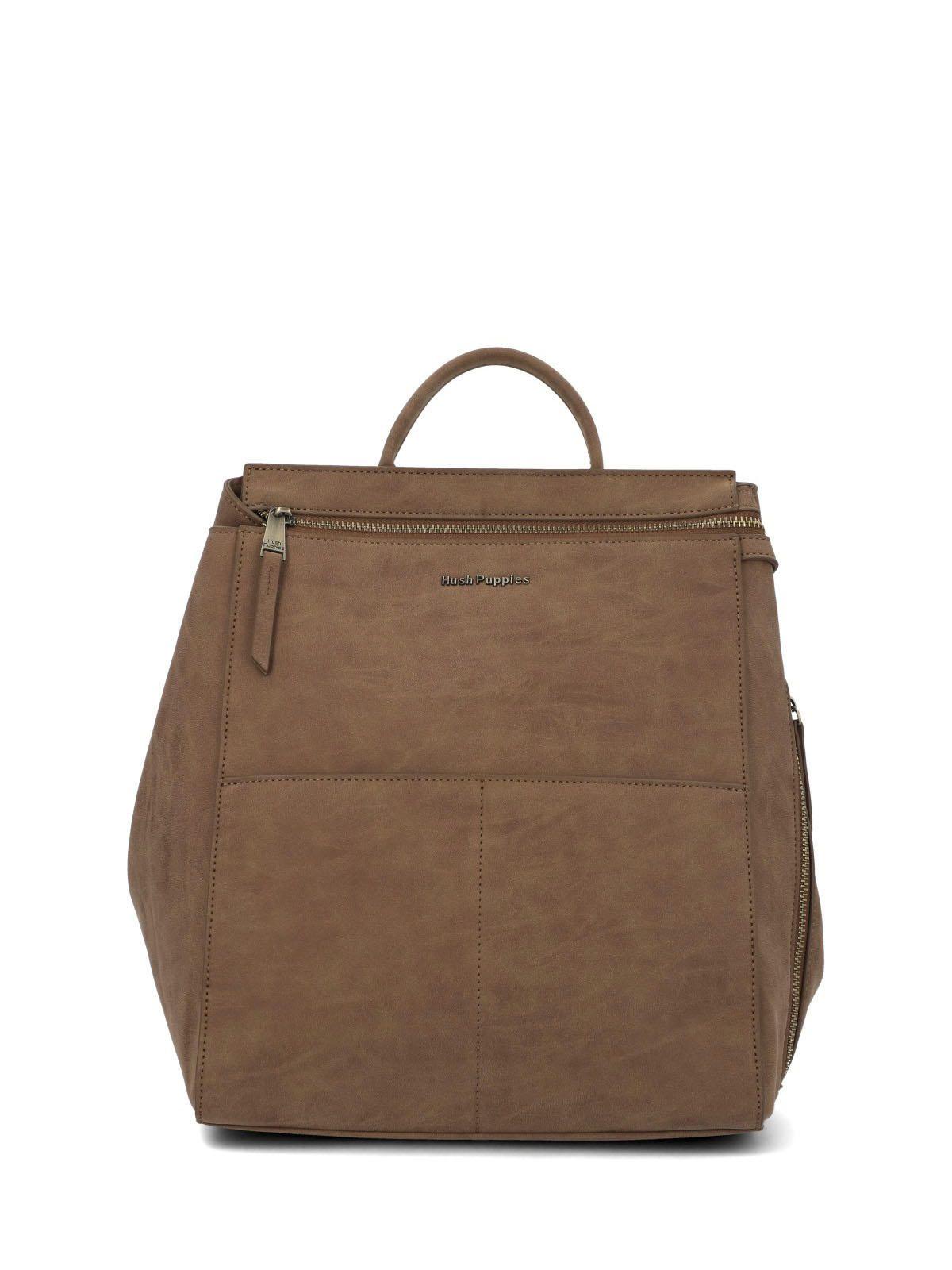 Mochila Ecocuero Mujer Delfi Back Caramelo-0