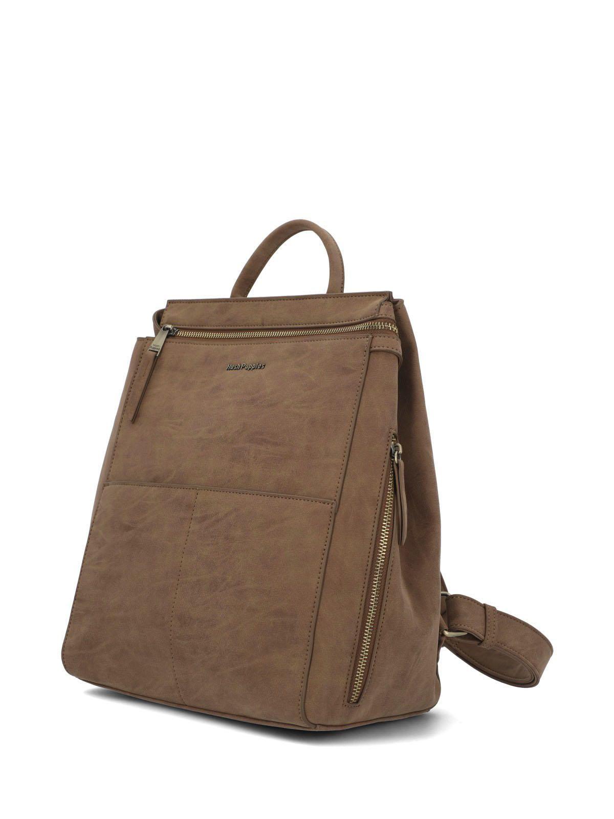 Mochila Ecocuero Mujer Delfi Back Caramelo-1
