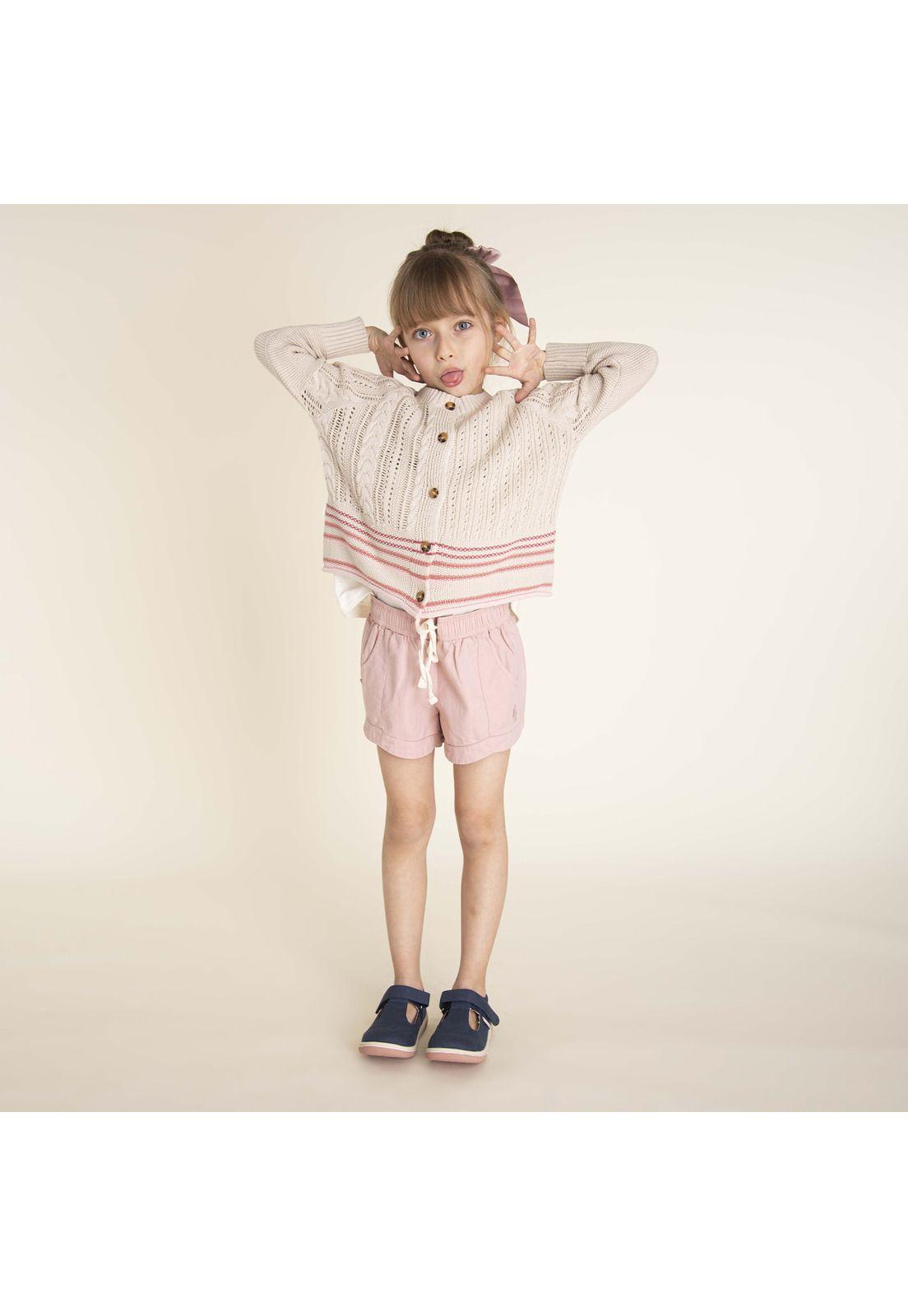 Short Niña Flowy Rosado-0