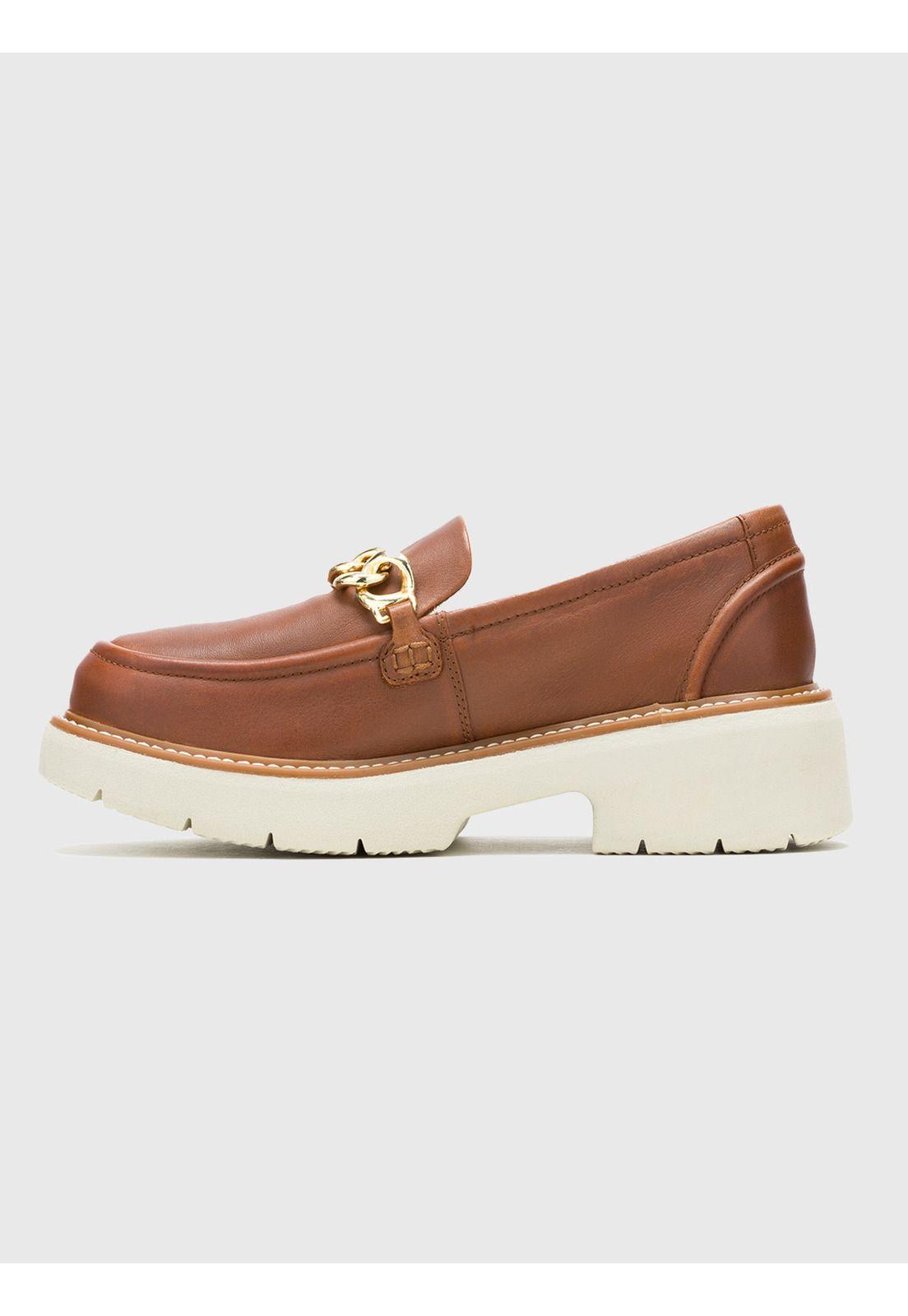 Mocasín Cuero Café Mujer Jodie Bit Loafer -3