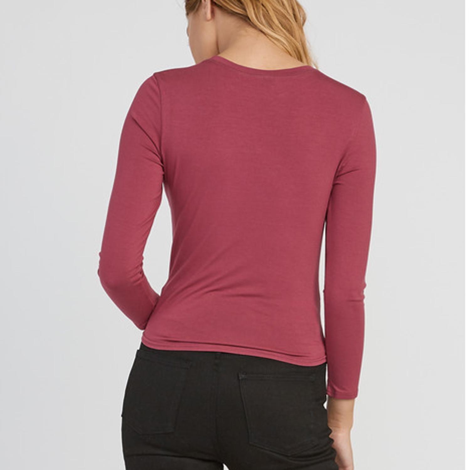 Polera M/L Mujer Tangled Burdeo Rvca-2