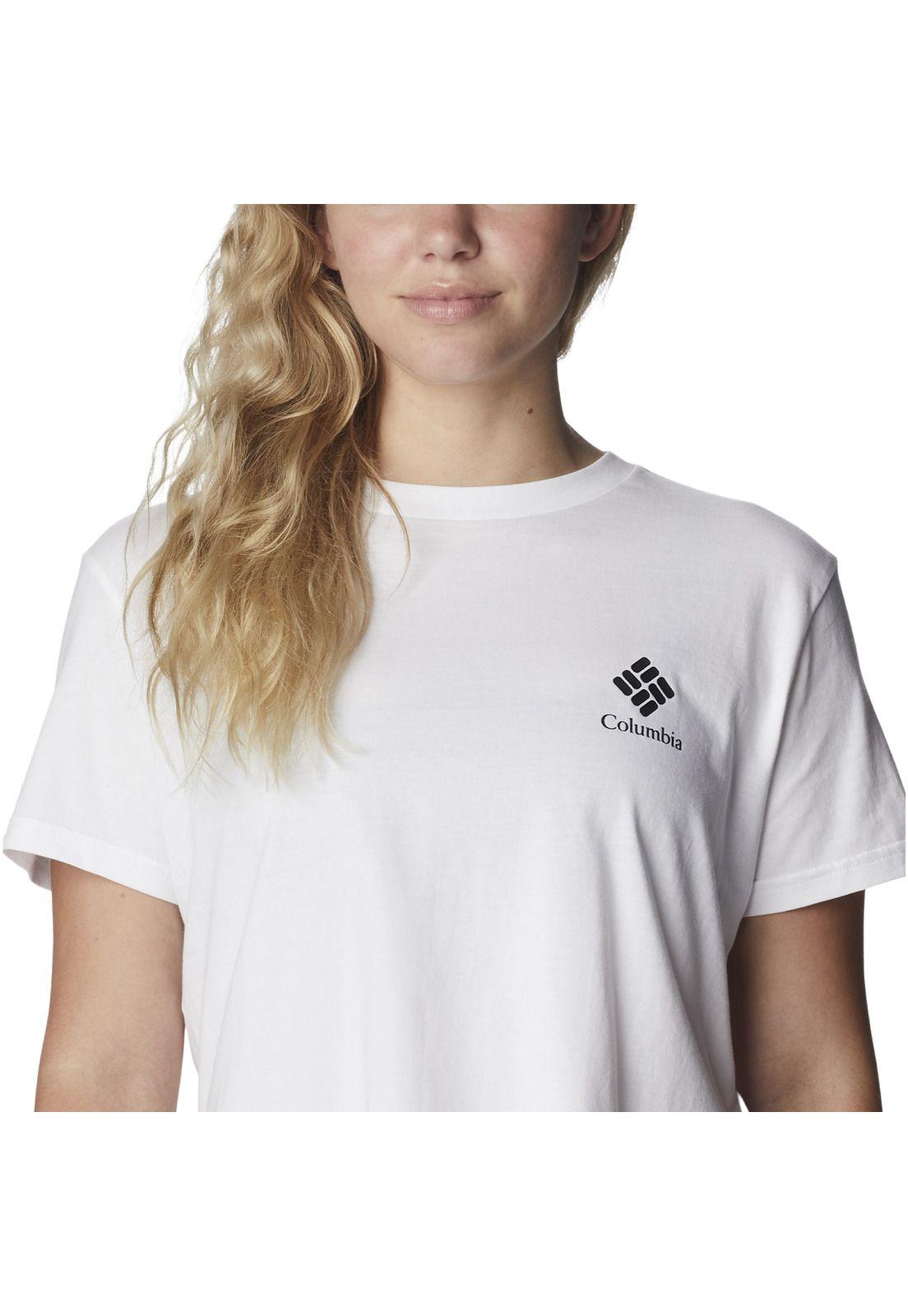 Polera M/C North Cascades Tee Blanco Mujer-3