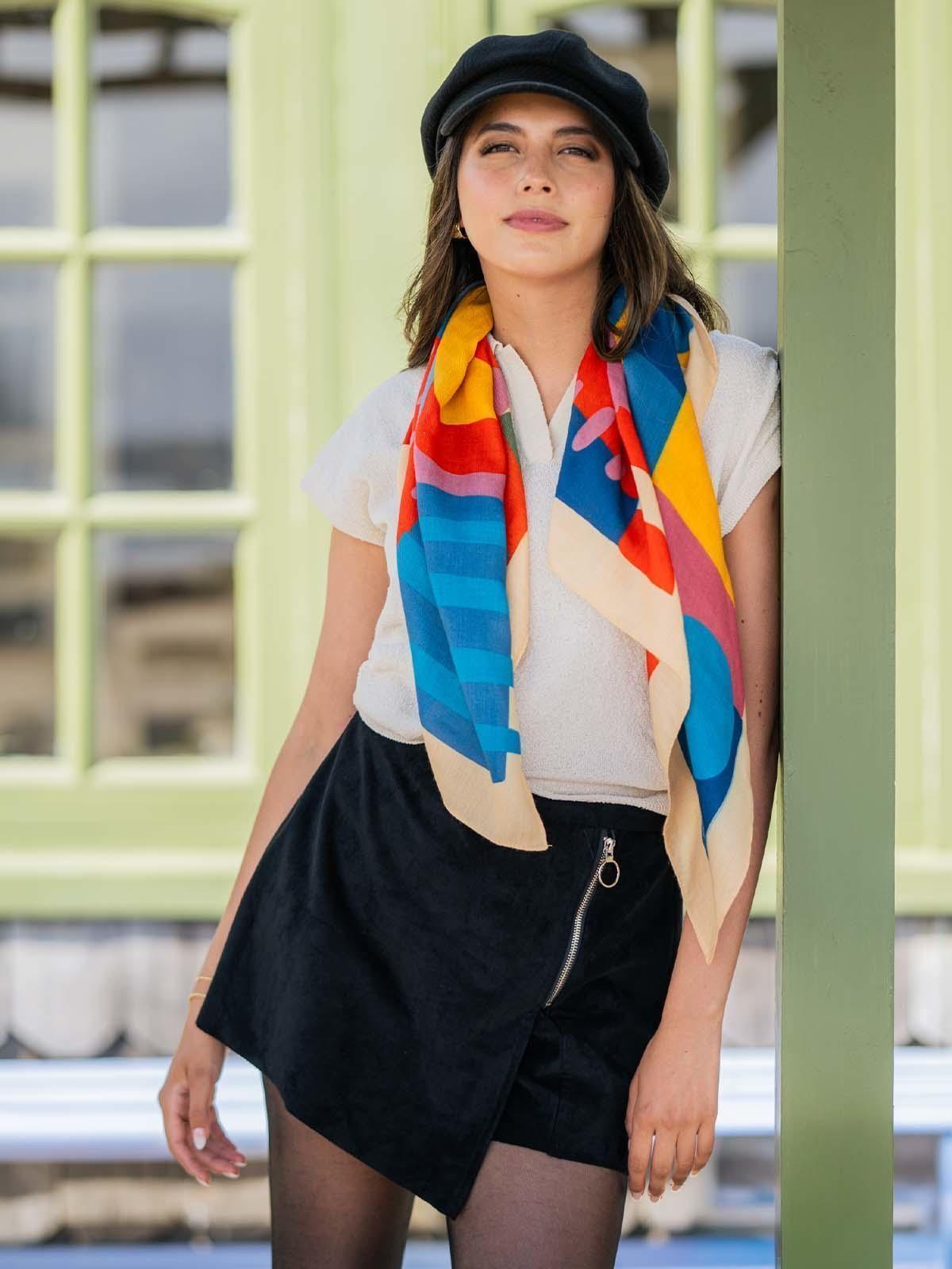 Pañuelos Georgi Scarf Mujer Verde Oscuro-1