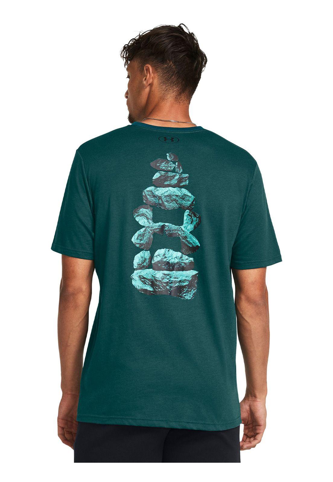 Polera UA Outdoor Rock Stack hombre Petróleo-4