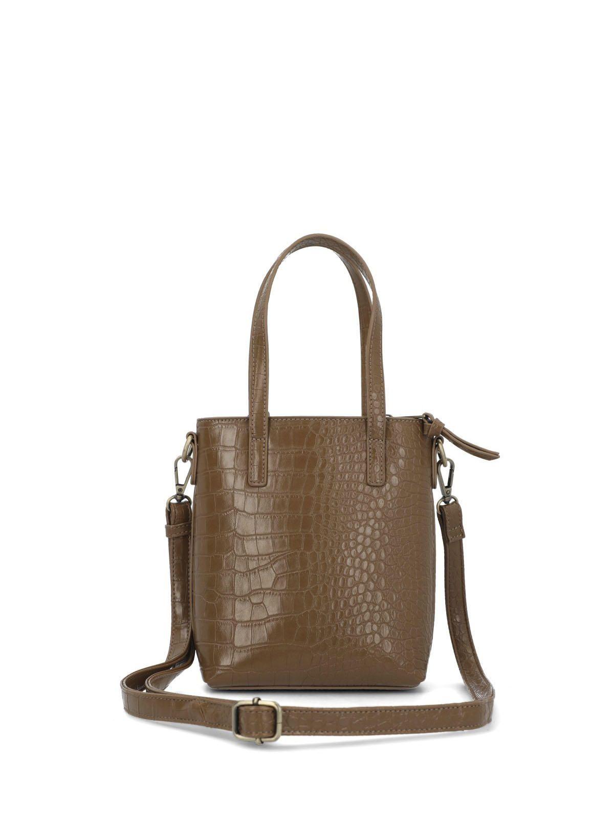 Cartera Mujer Croco Cross Taupe-2