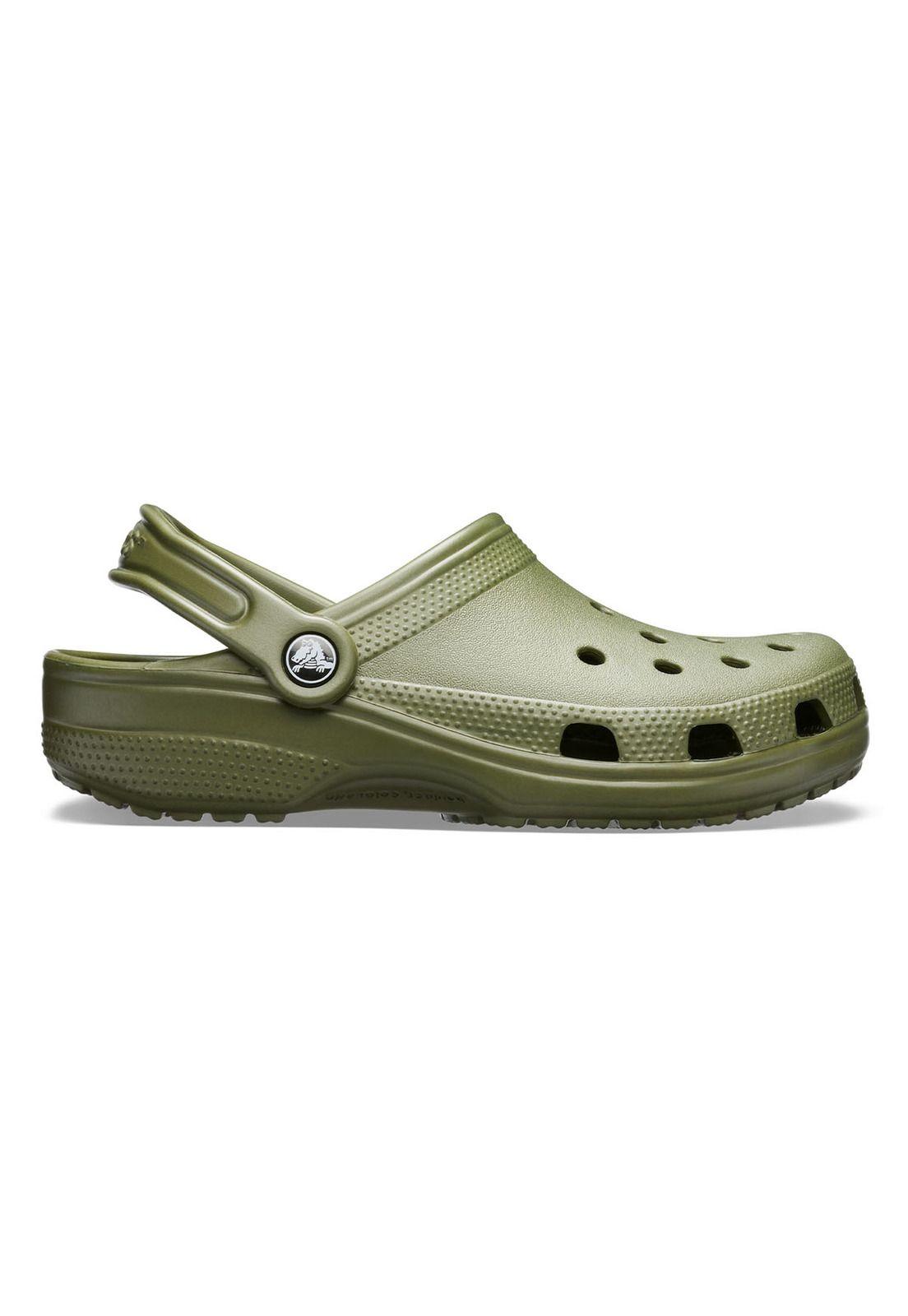 Zueco Crocs Hombre Classic Clog Verde Militar-0