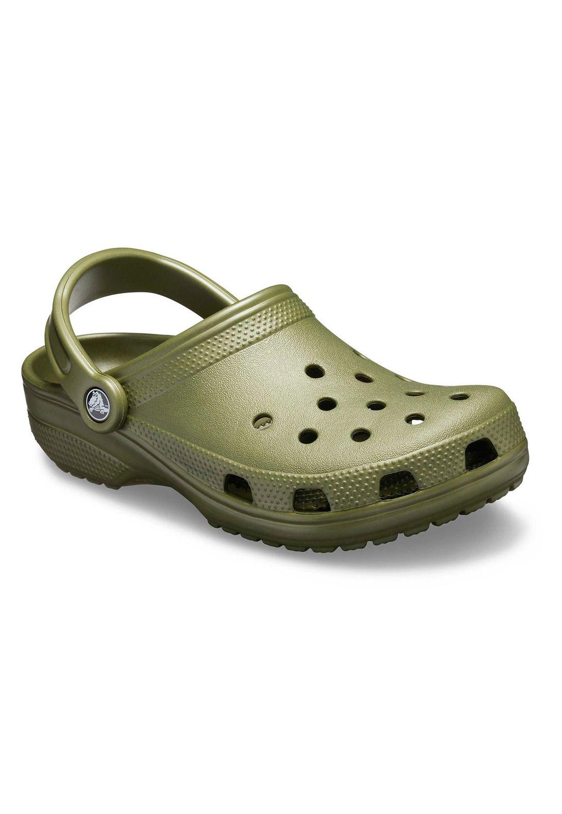 Zueco Crocs Hombre Classic Clog Verde Militar-5