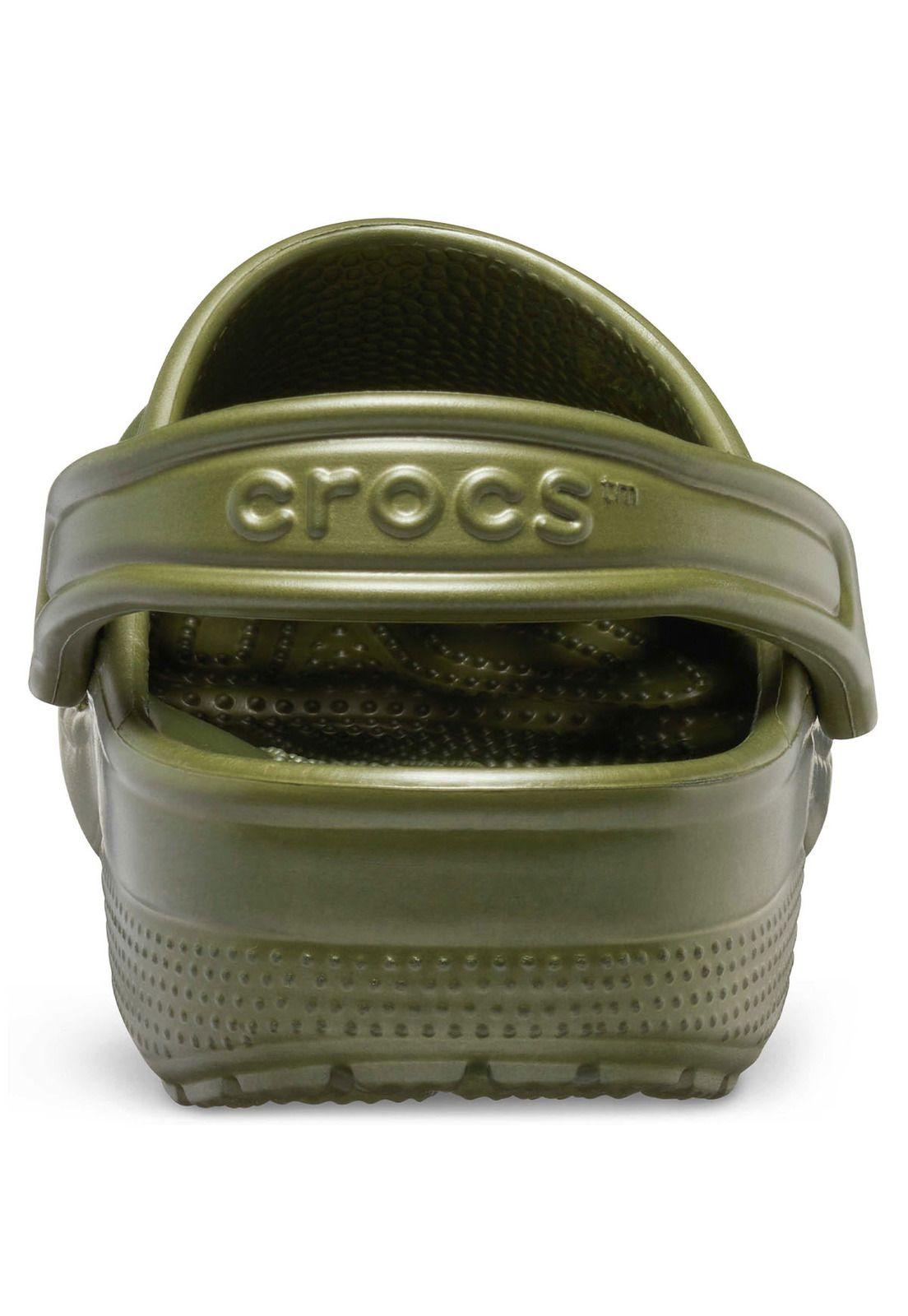 Zueco Crocs Hombre Classic Clog Verde Militar-6