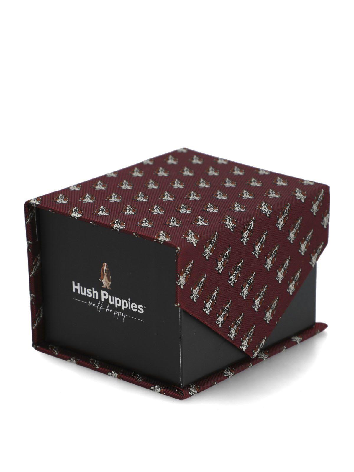Corbata Seda Hombre Hp Tie Dog Ii Burdeo-2