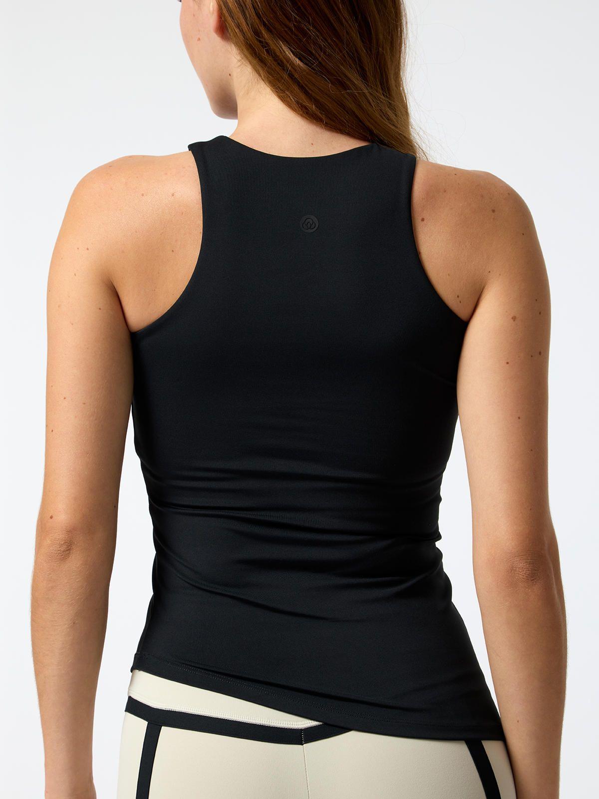 Polera Asymetric Aloe Negra Mujer-3