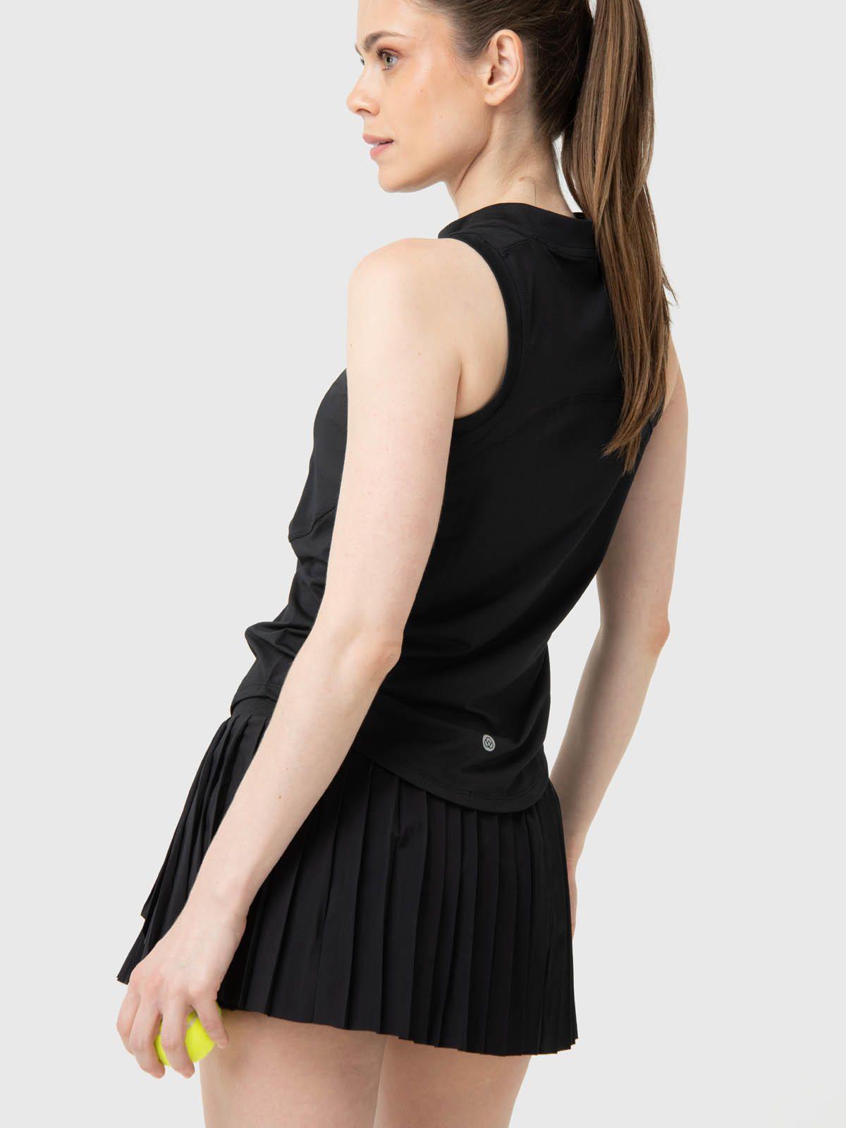 Polera Mujer Tank Half Zipper Negro -3