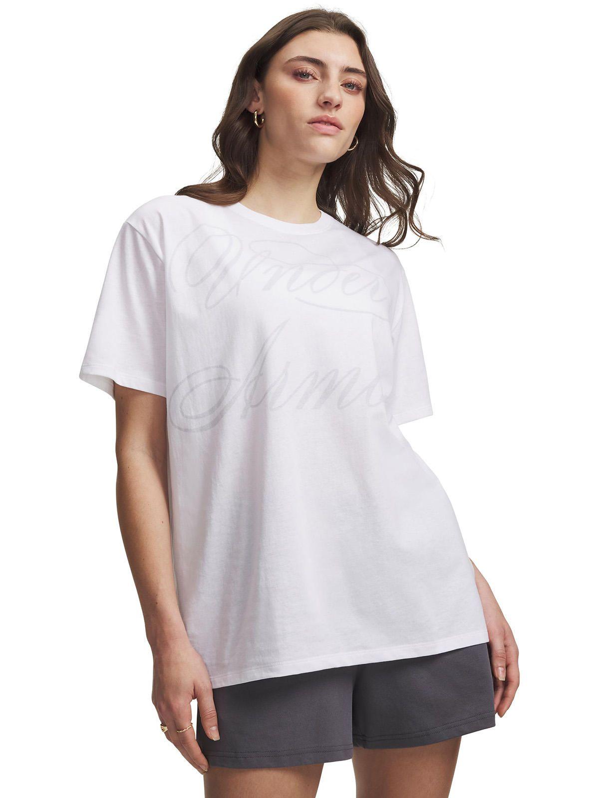 Polera M/C Mujer W Oversized Script Ss Polera Blanca-0