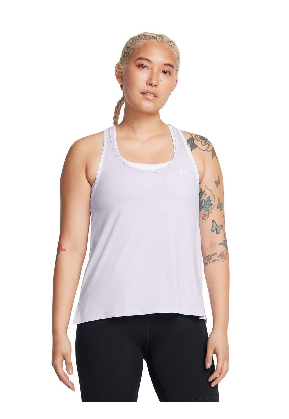 Polera sin mangas Knockout mujer Morado-3