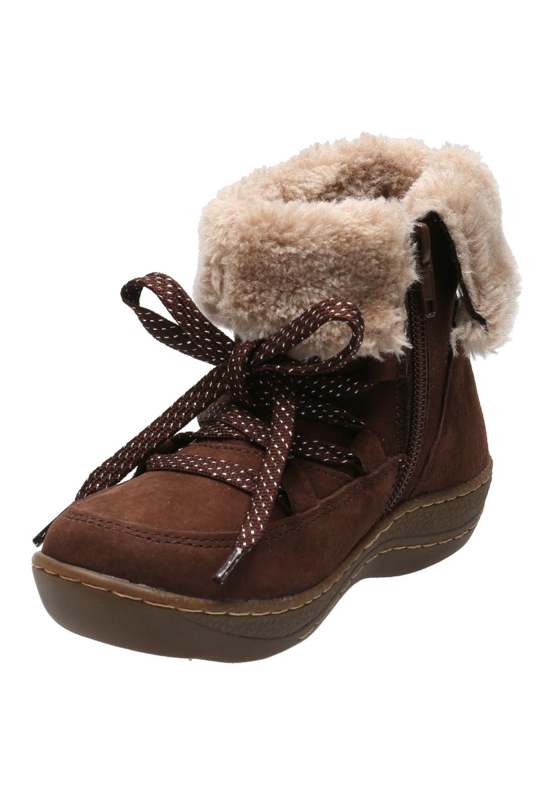 Botín Cuero Niña Olga Café (26 - 29)-4