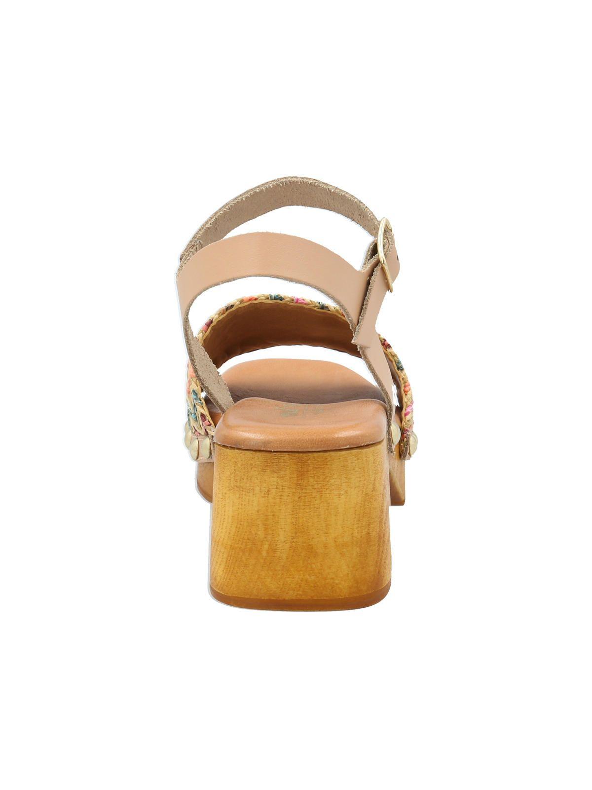 Sandalia Cuero Mujer Geranio Multicolor -5