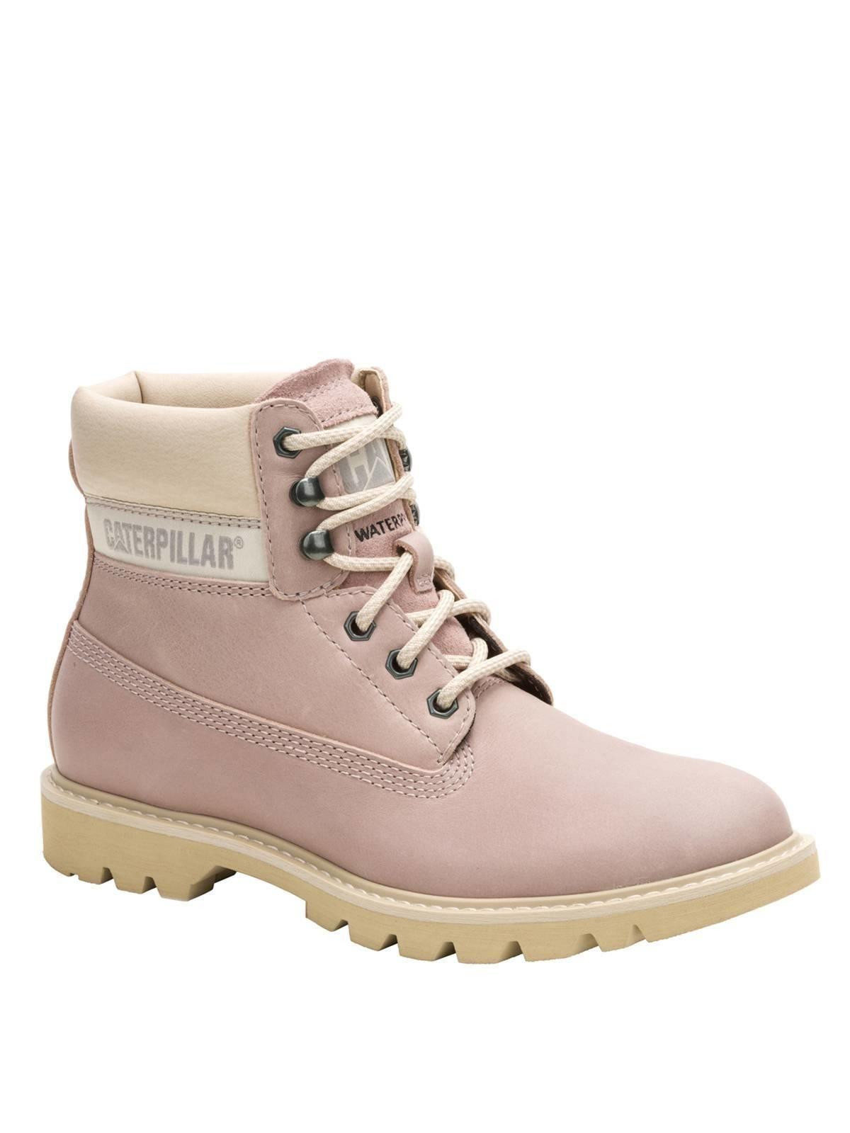 Botin Impermeable Cuero Mujer Colorado Palo Rosa-0