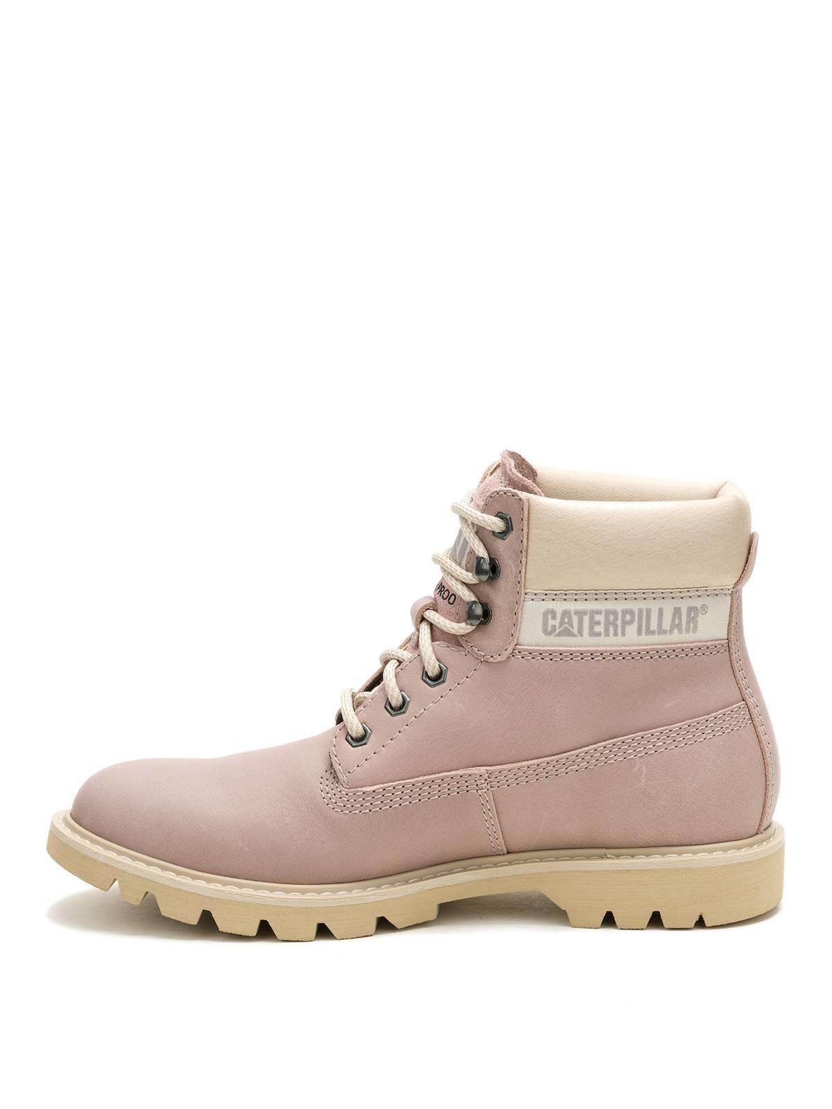 Botin Impermeable Cuero Mujer Colorado Palo Rosa-3