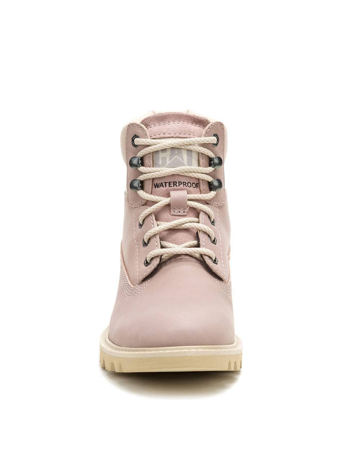 Botin Impermeable Cuero Mujer Colorado Palo Rosa-4