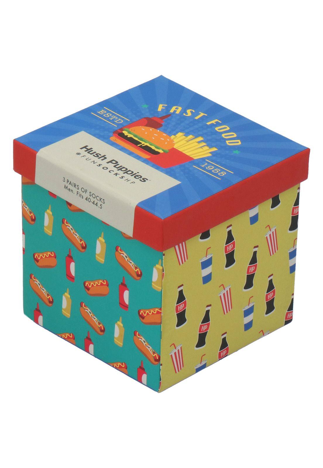 Calcetín Algodón Pack 3 Pares Food Multicolor Hombre-1