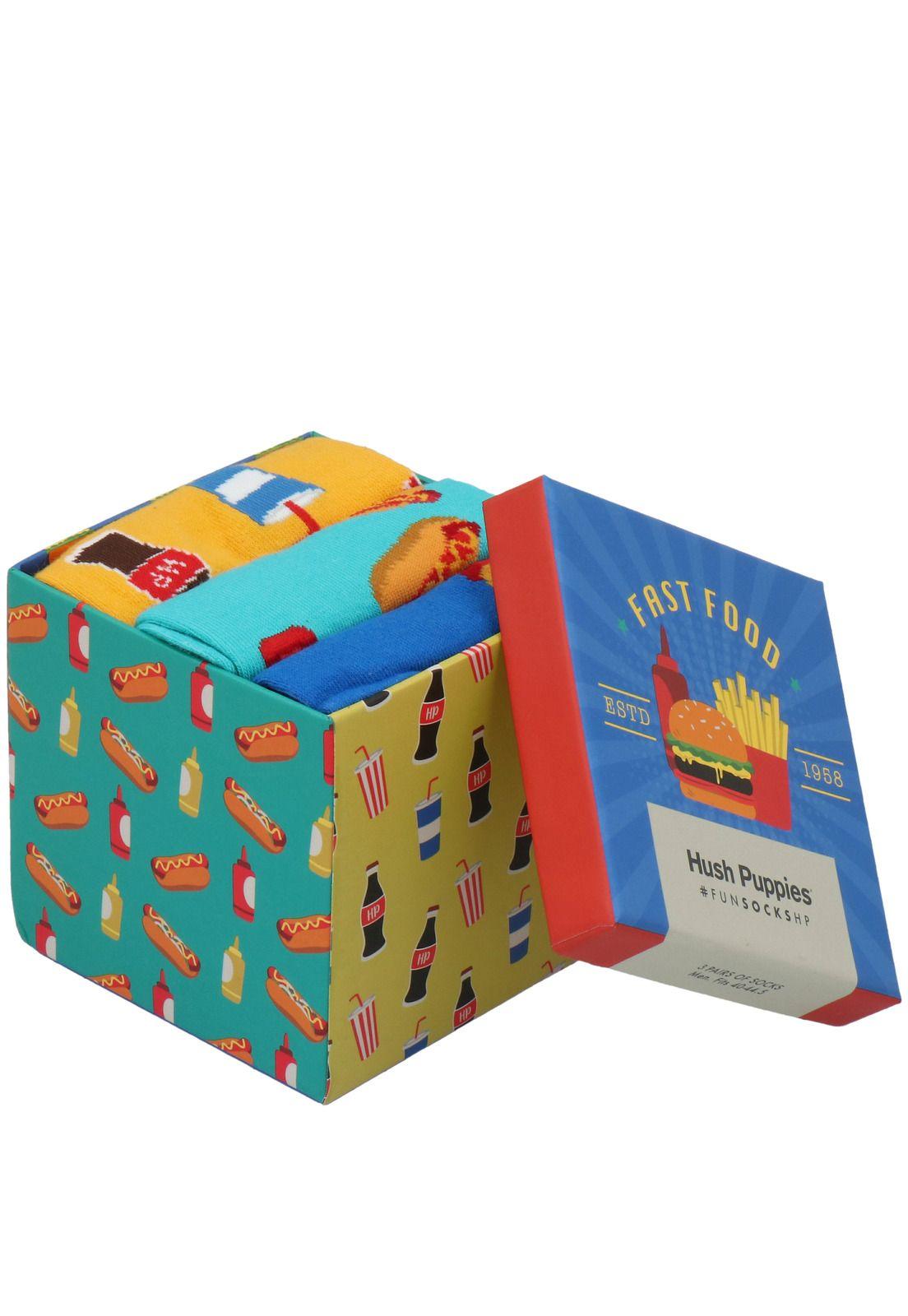 Calcetín Algodón Pack 3 Pares Food Multicolor Hombre-2