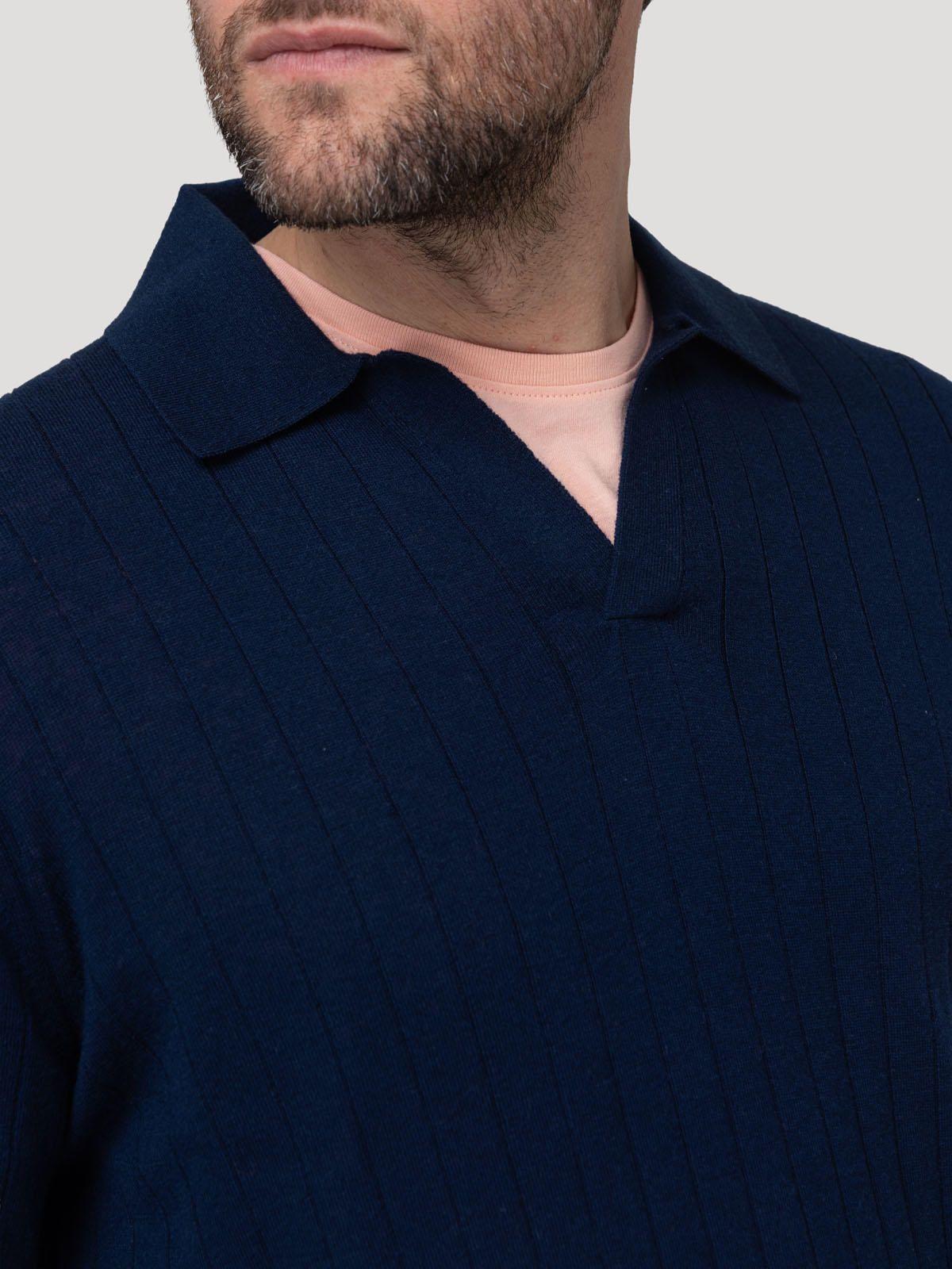 Sweater Lana Merino Hombre Rocco Azul-6