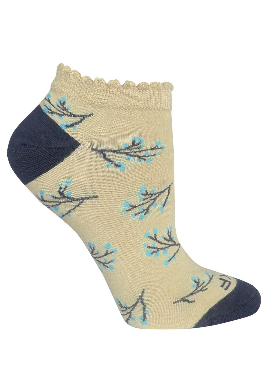 Calcetin Bambú Mujer Ramis Amarillo Rockford-0