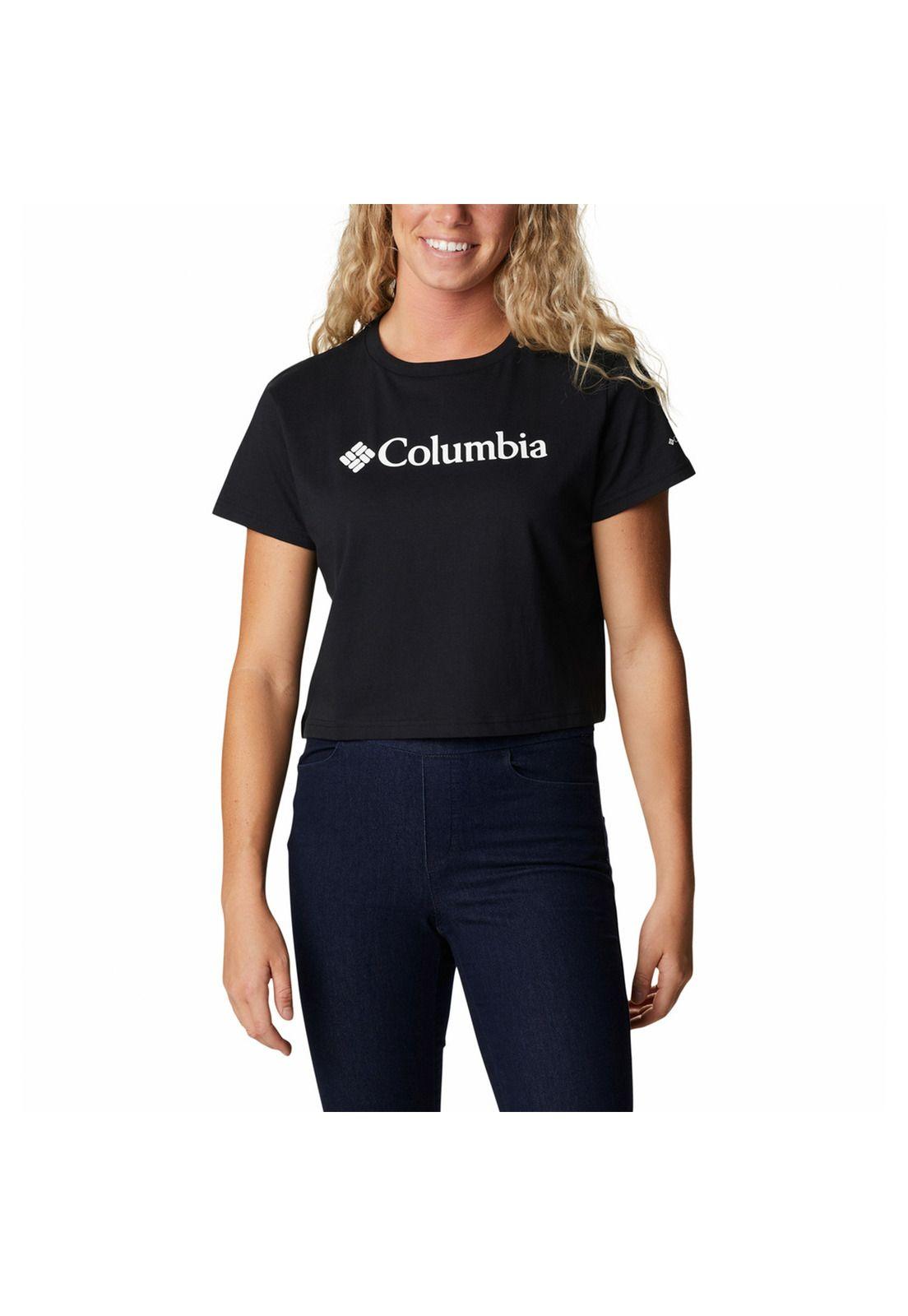 Polera M/C Mujer North Cascades Tee Negro-0