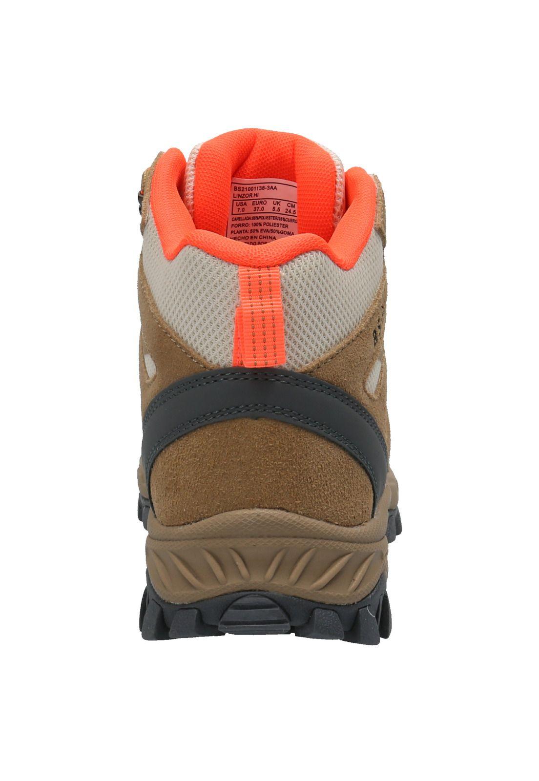 Zapatilla Mujer Linzor Hi Beige-5