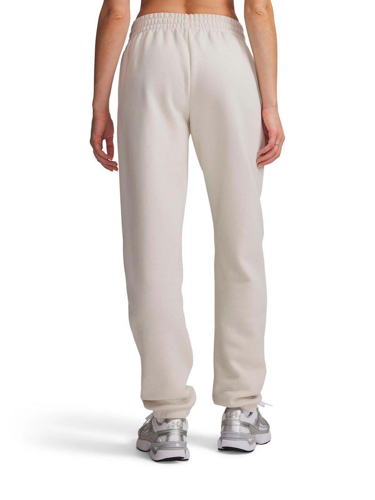 Jogger UA Icon Fleece Blanco Mujer-1