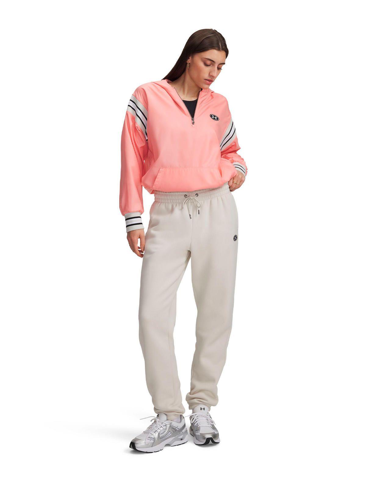 Jogger UA Icon Fleece Blanco Mujer-3