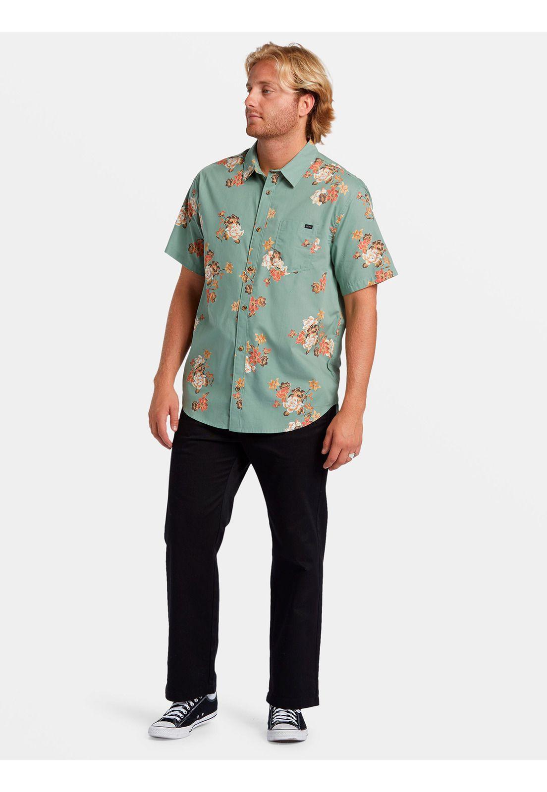 Camisa Manga Corta Hombre Sundays Verde-0