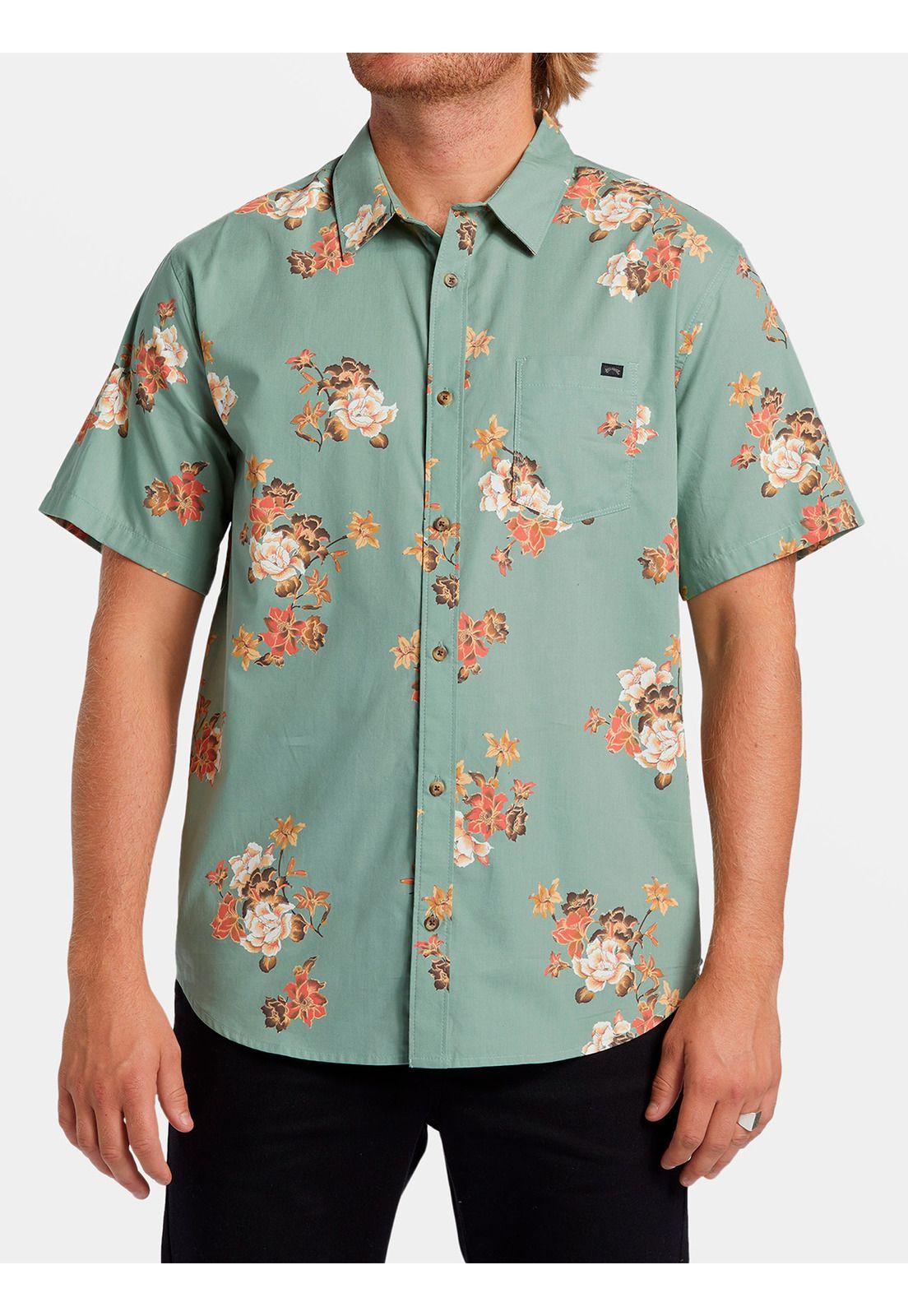 Camisa Manga Corta Hombre Sundays Verde-1