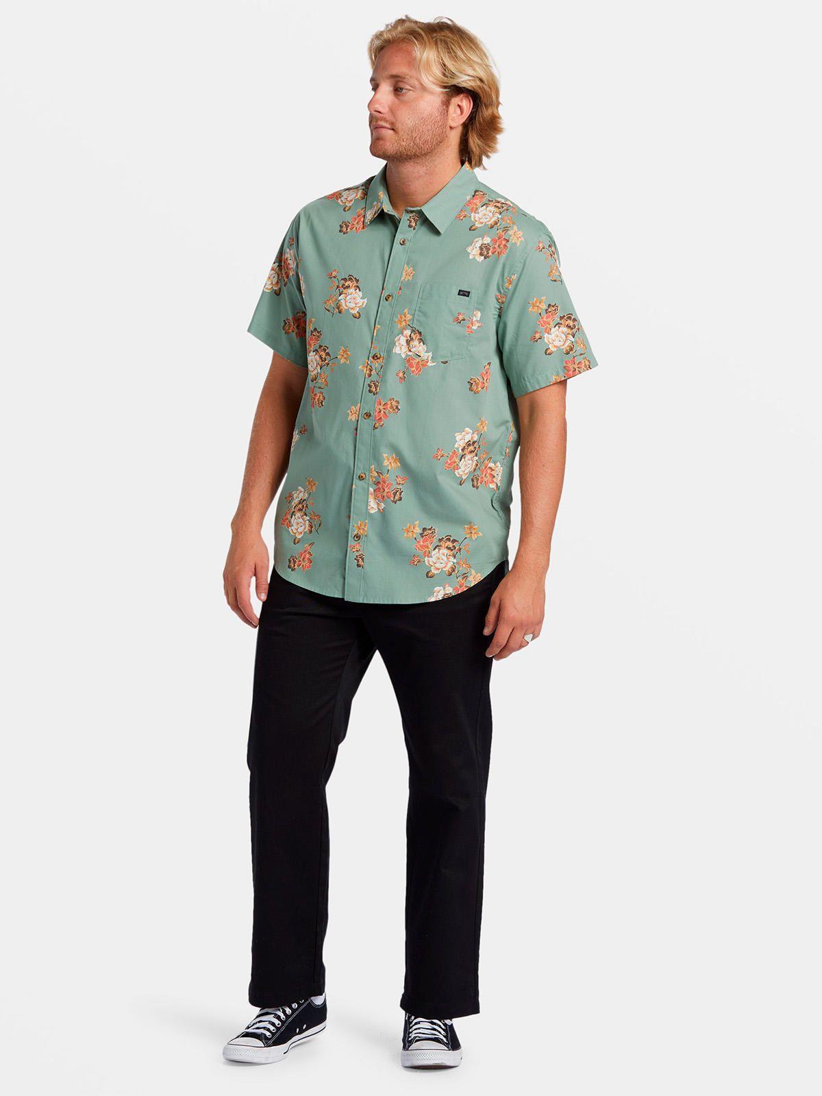 Camisa Manga Corta Hombre Sundays Verde-0