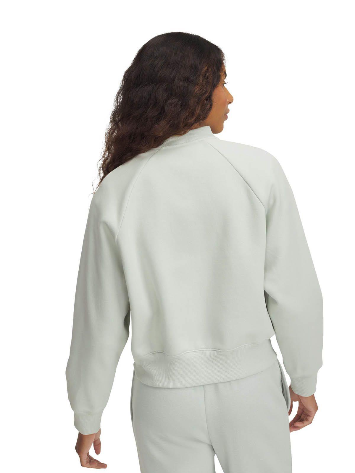 Chaqueta Ua Rival Fleece Bomber Verde Para Mujer-1