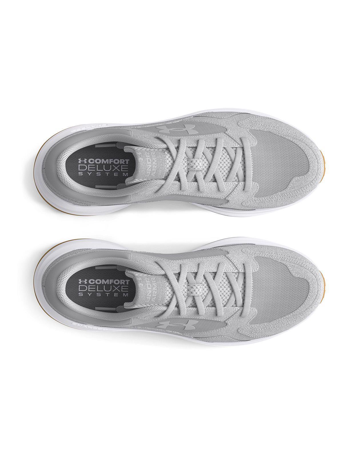 Zapatilla UA Edge Suede Gris Mujer-4