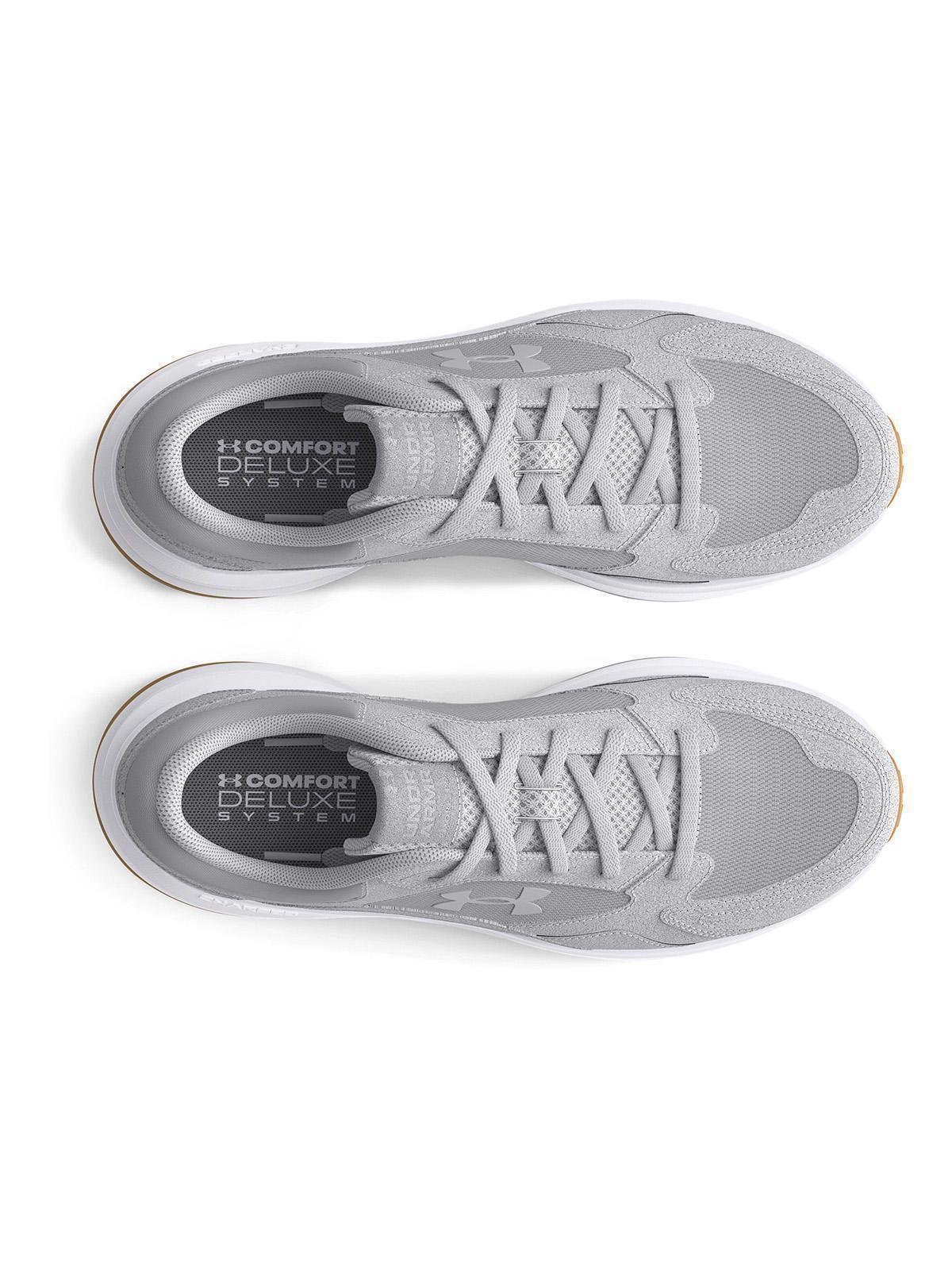 Zapatilla UA Edge Suede Gris Mujer-4