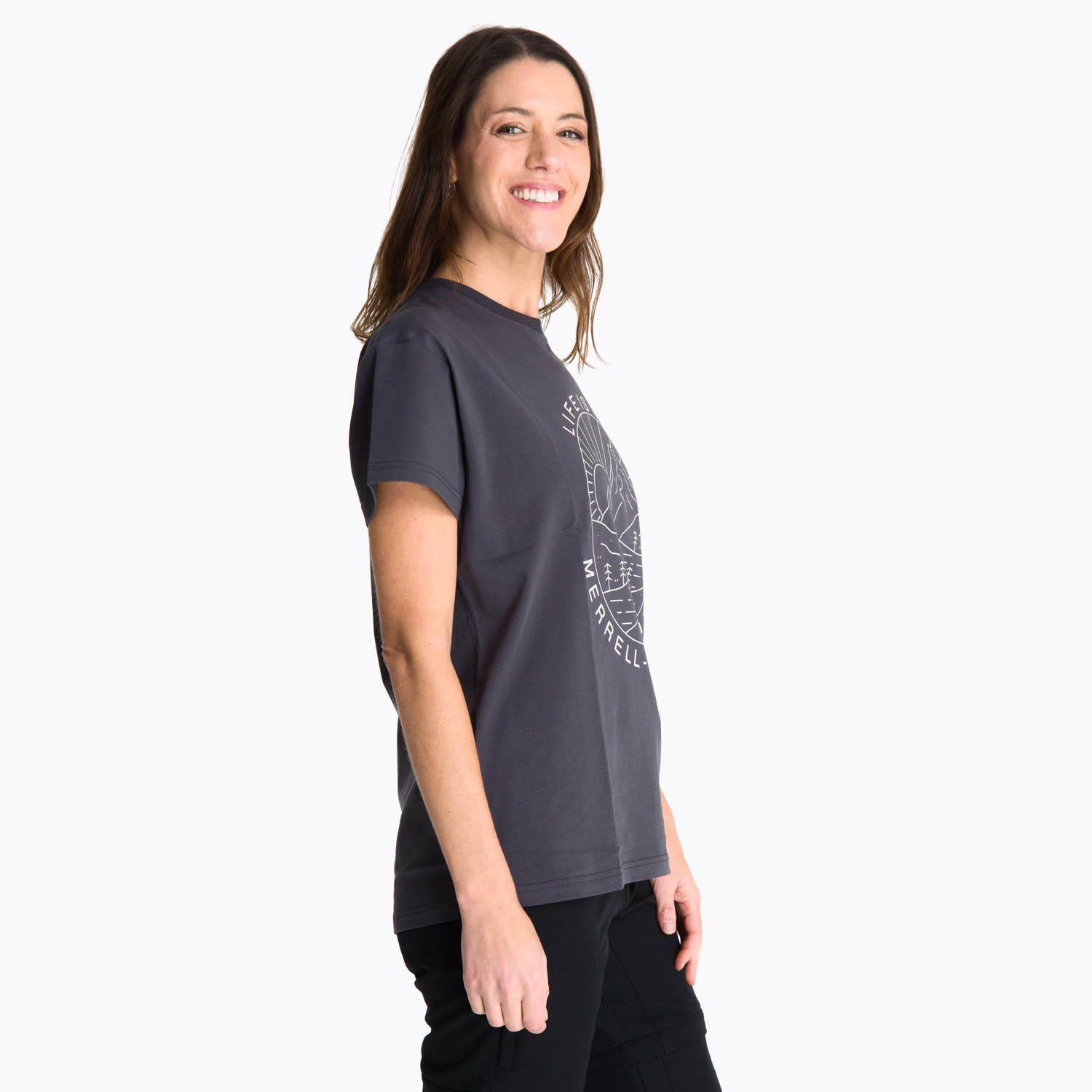 Polera Manga Corta Mujer Hata Gris Oscuro -1