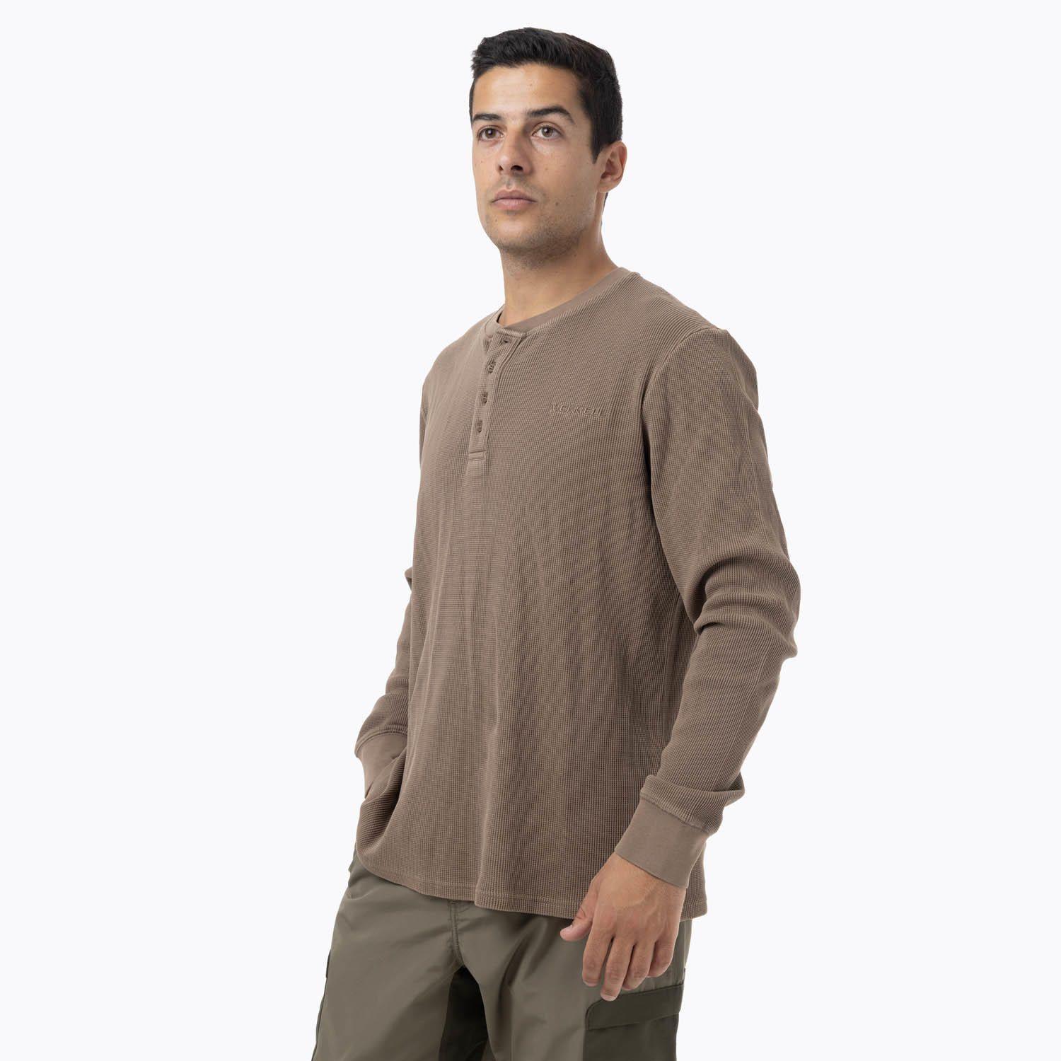Polera Manga Larga Textil Hombre Rapaces Café-0