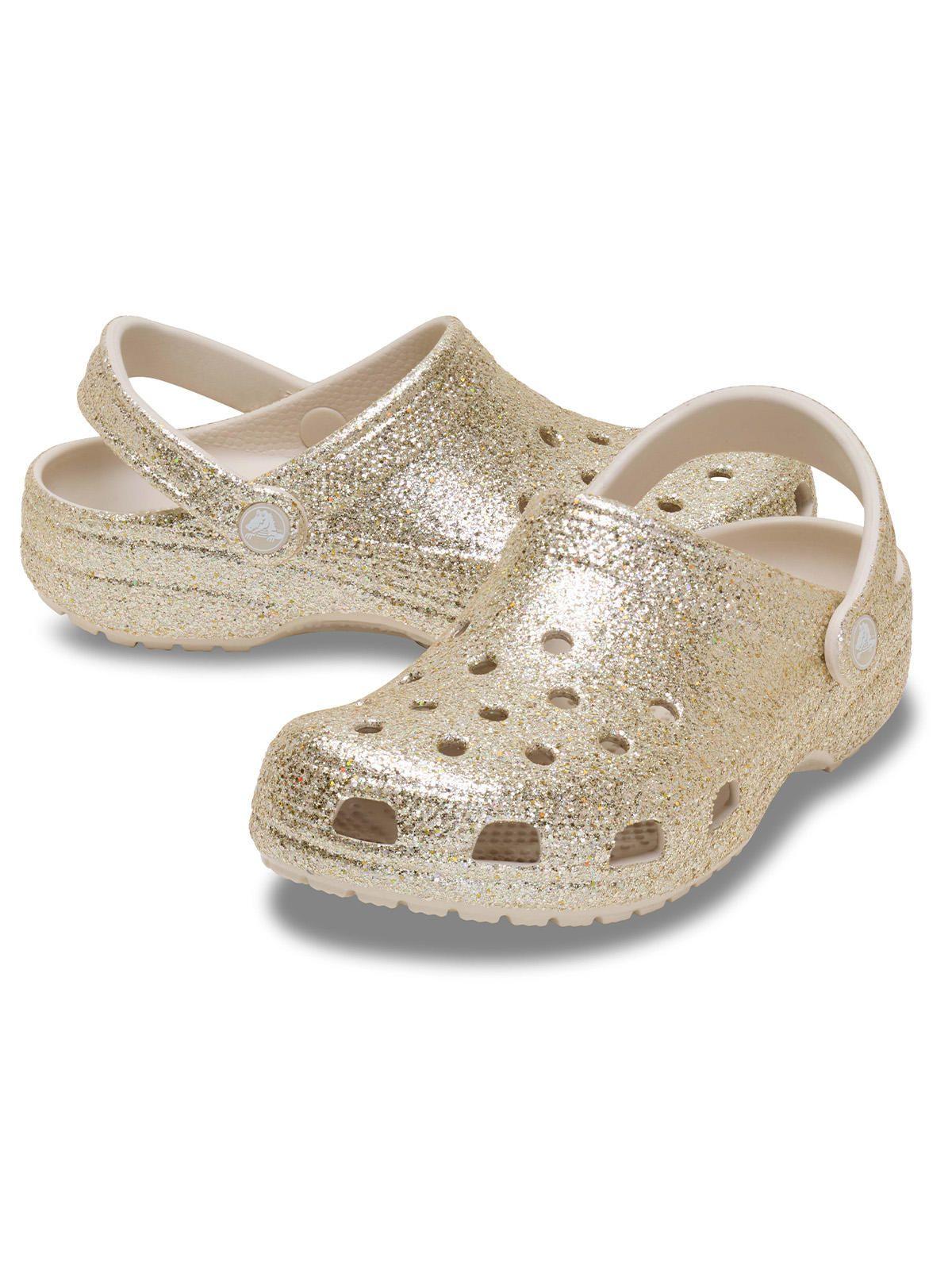 Zueco Unisex Classic Clog Glitter Dorado-3