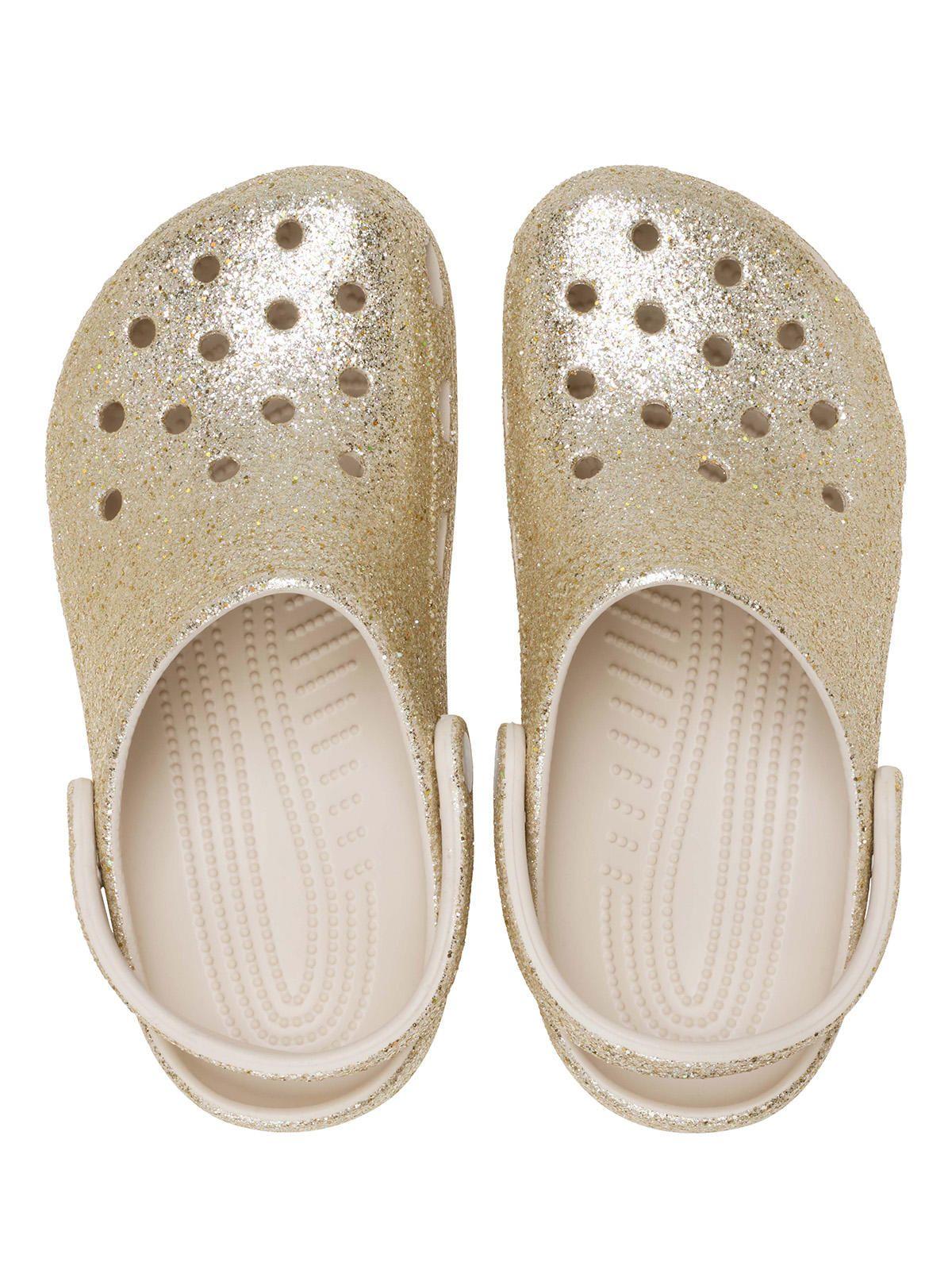 Zueco Unisex Classic Clog Glitter Dorado-4