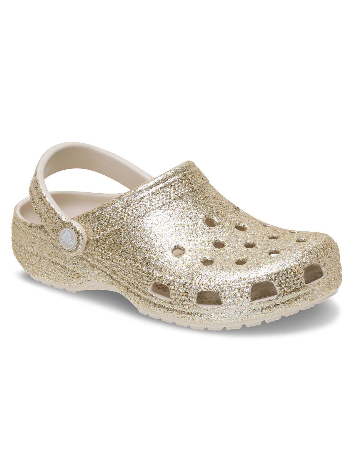 Zueco Unisex Classic Clog Glitter Dorado-6