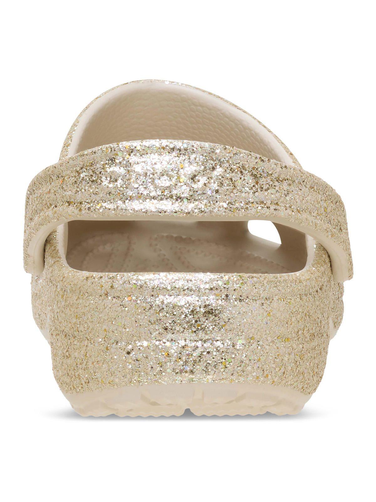 Zueco Unisex Classic Clog Glitter Dorado-7