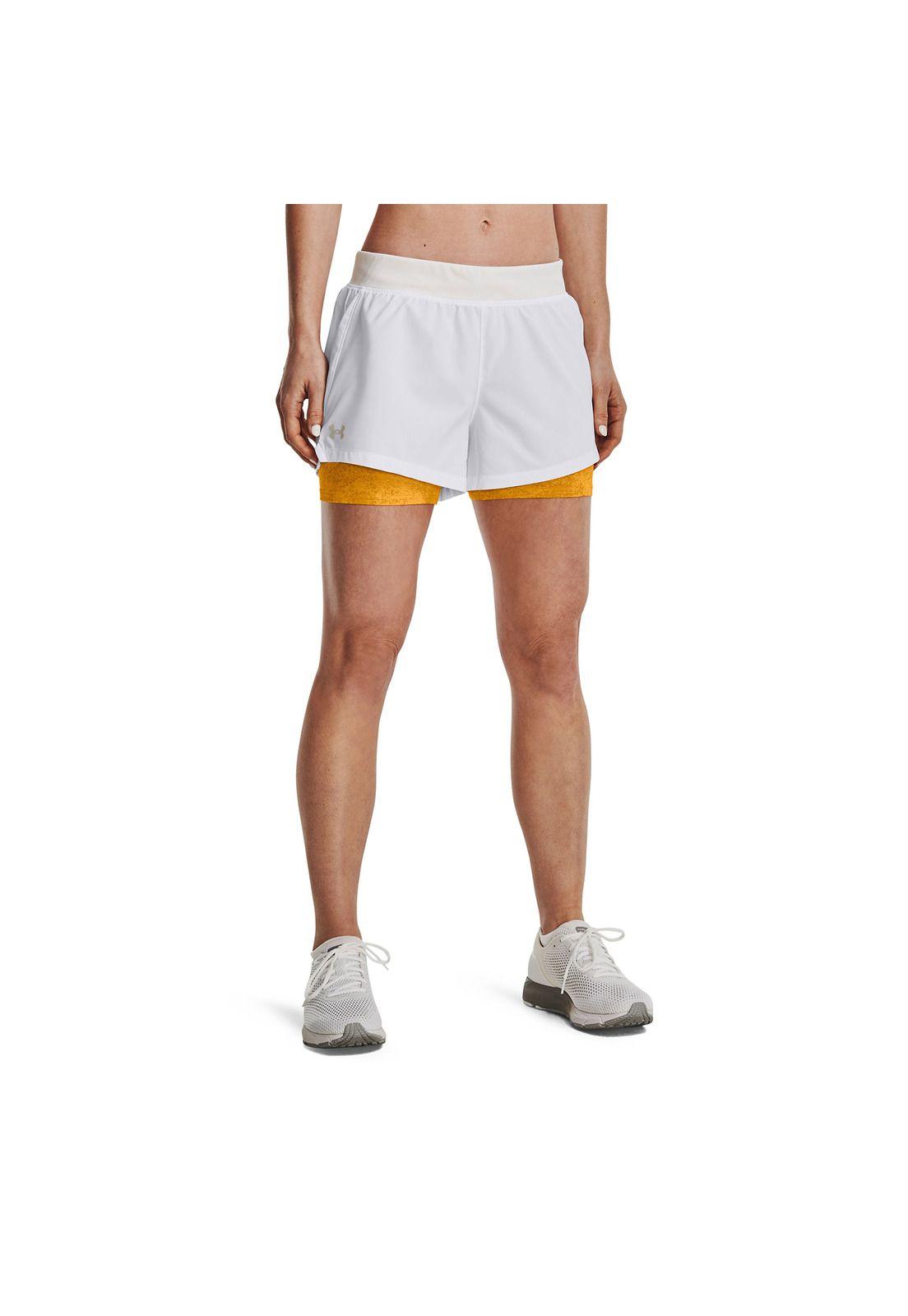 Short UA Iso-Chill Run 2 en 1 Blanco-3